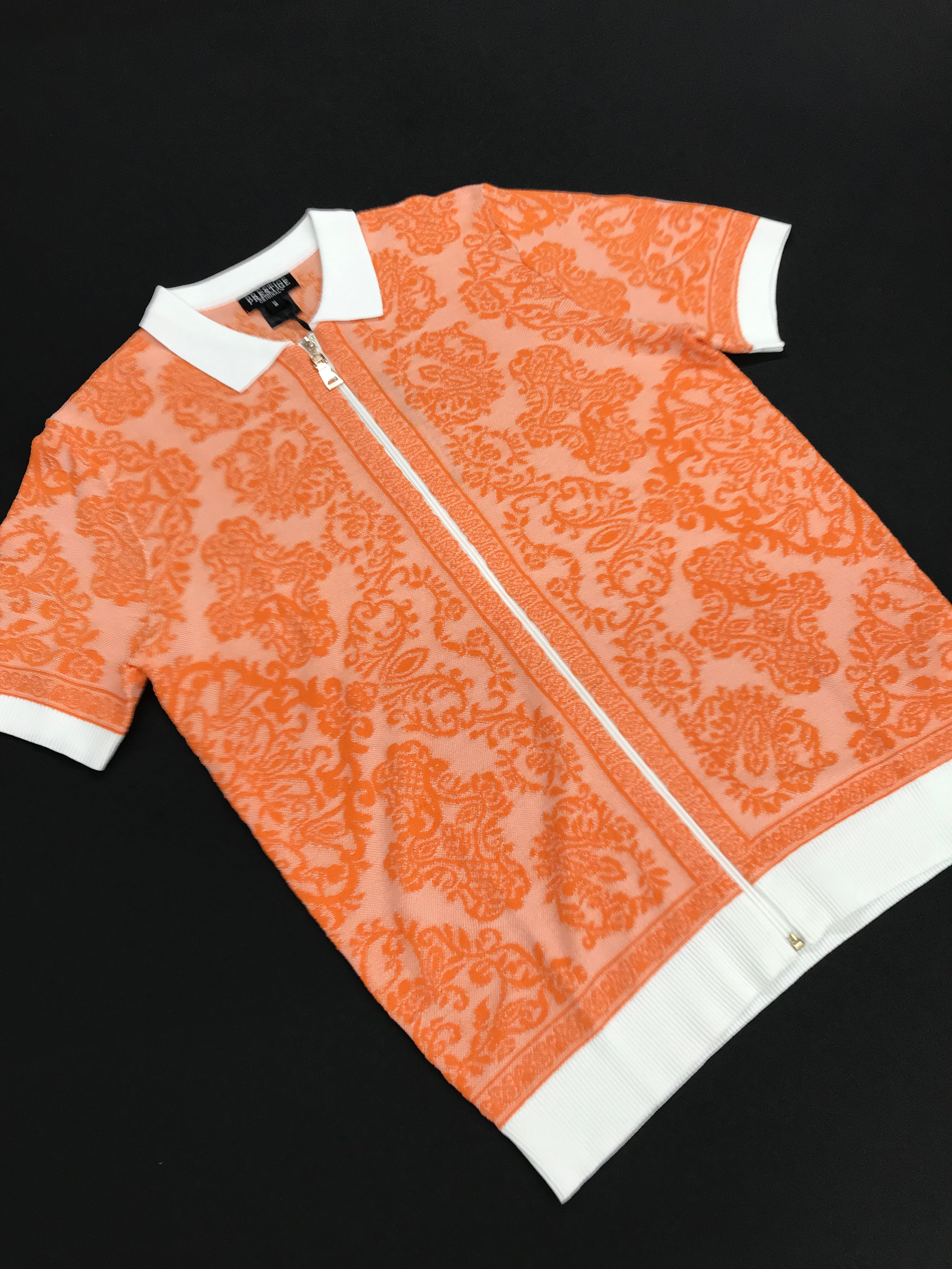 Prestige Orange/White Short Sleeve Shirt