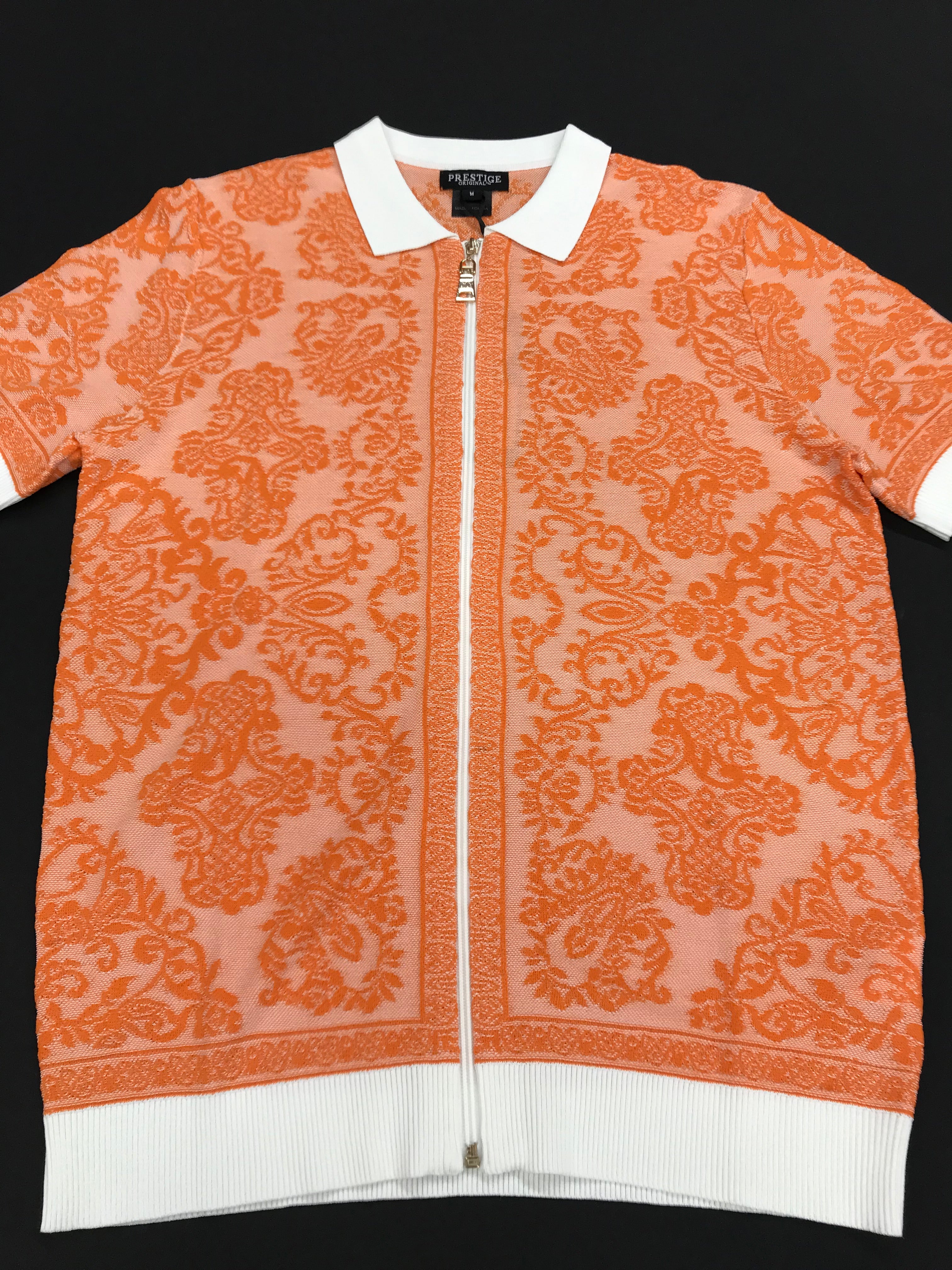 Prestige Orange/White Short Sleeve Shirt