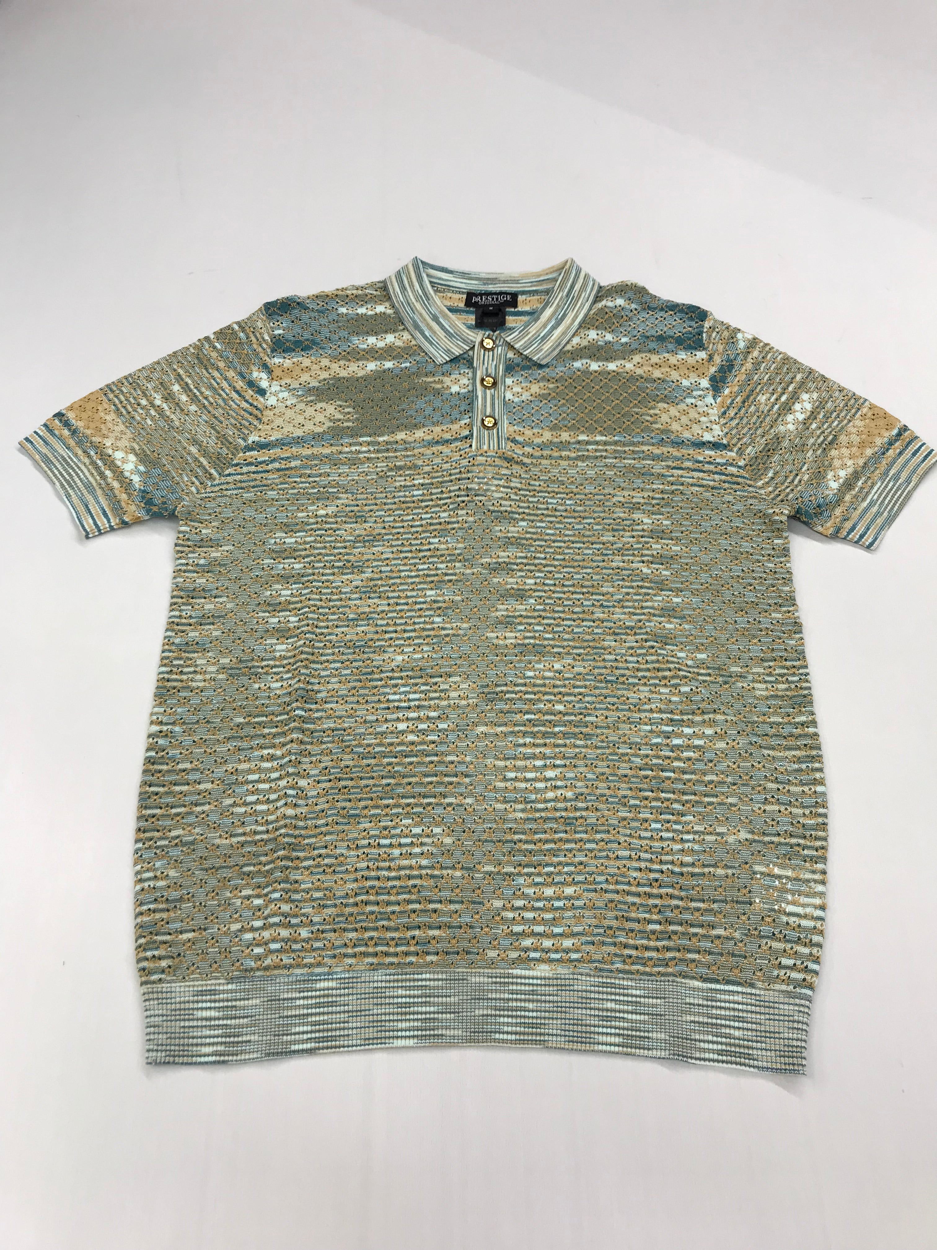 Prestige Turquoise/Tan Short Sleeve Shirt