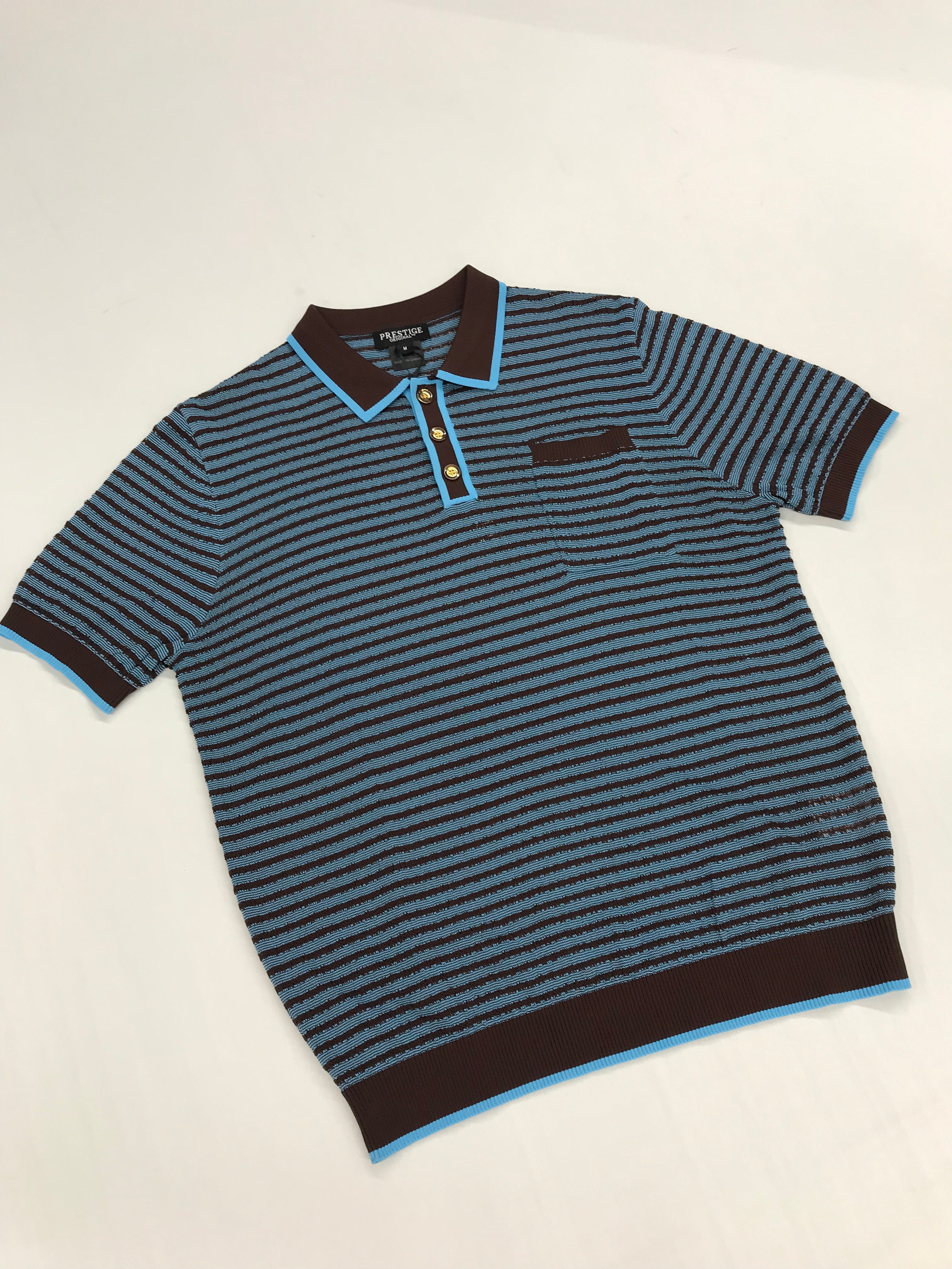 Prestige Teal/Brown Short Sleeve Shirt