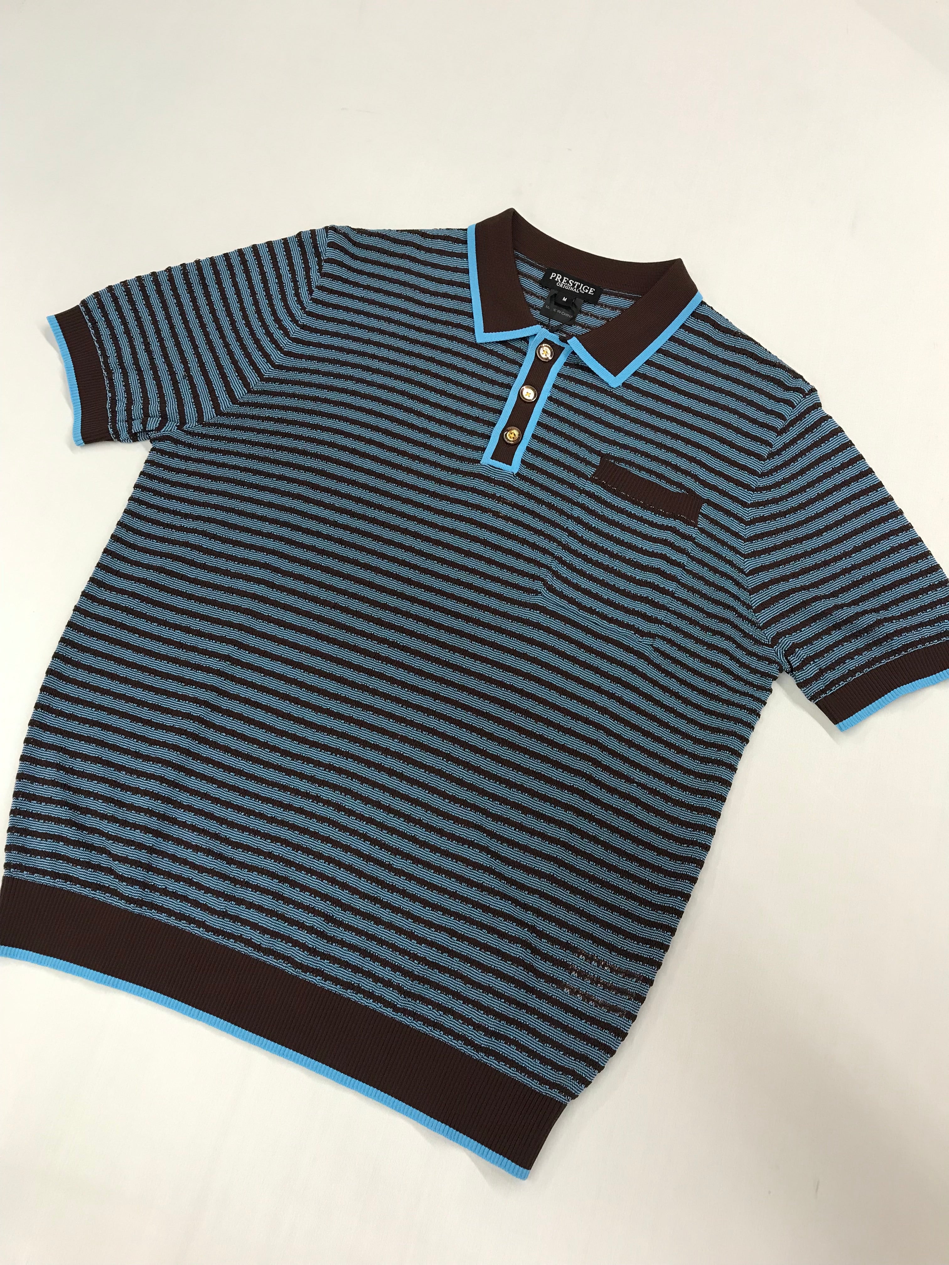 Prestige Teal/Brown Short Sleeve Shirt