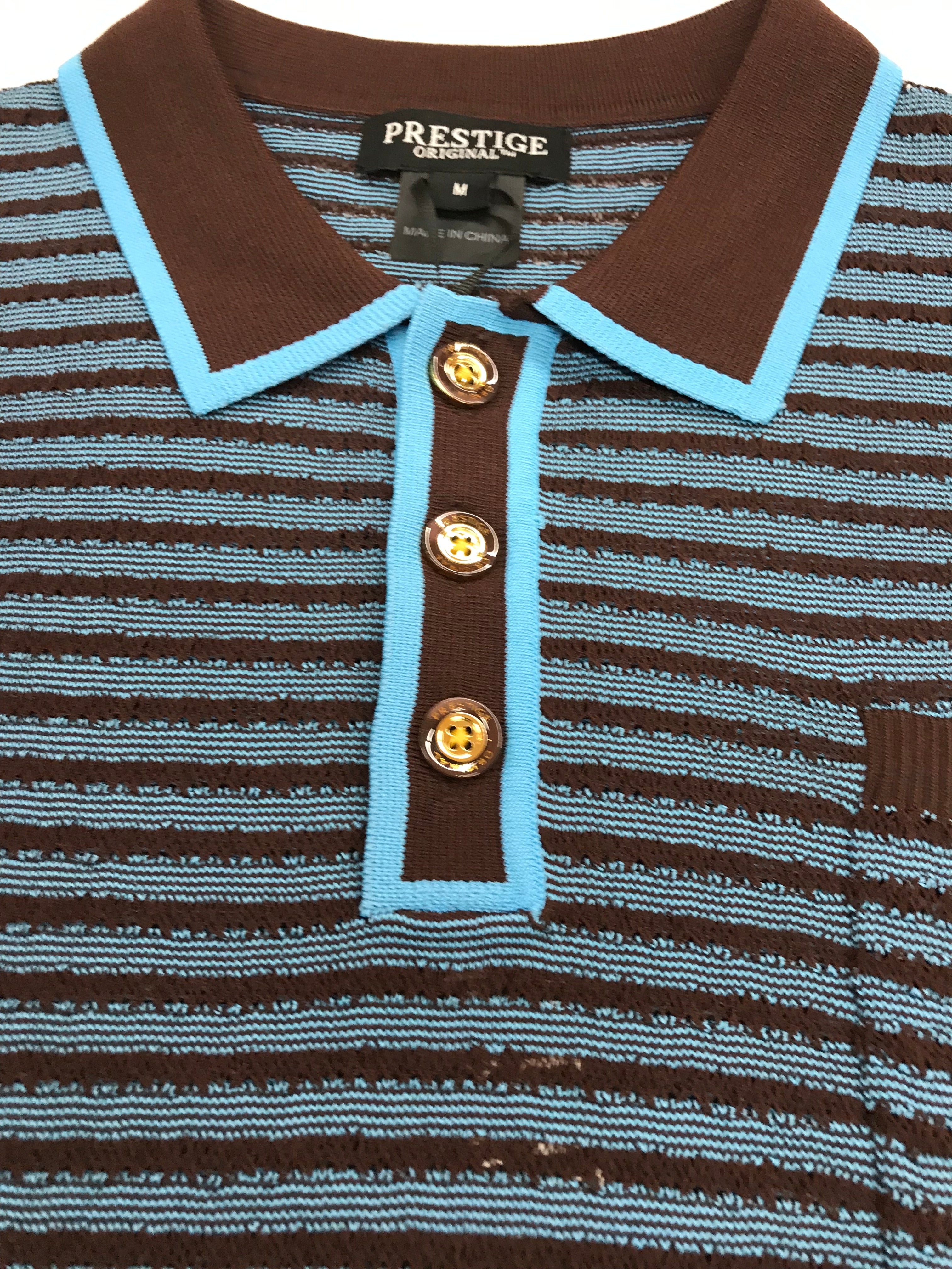 Prestige Teal/Brown Short Sleeve Shirt