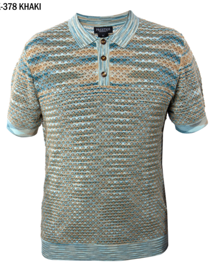 Prestige Turquoise/Tan Short Sleeve Shirt