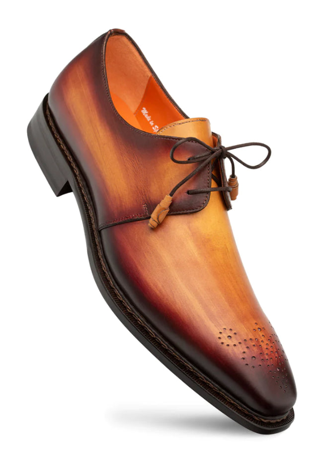Mezlan Principe Patina Leather Derby