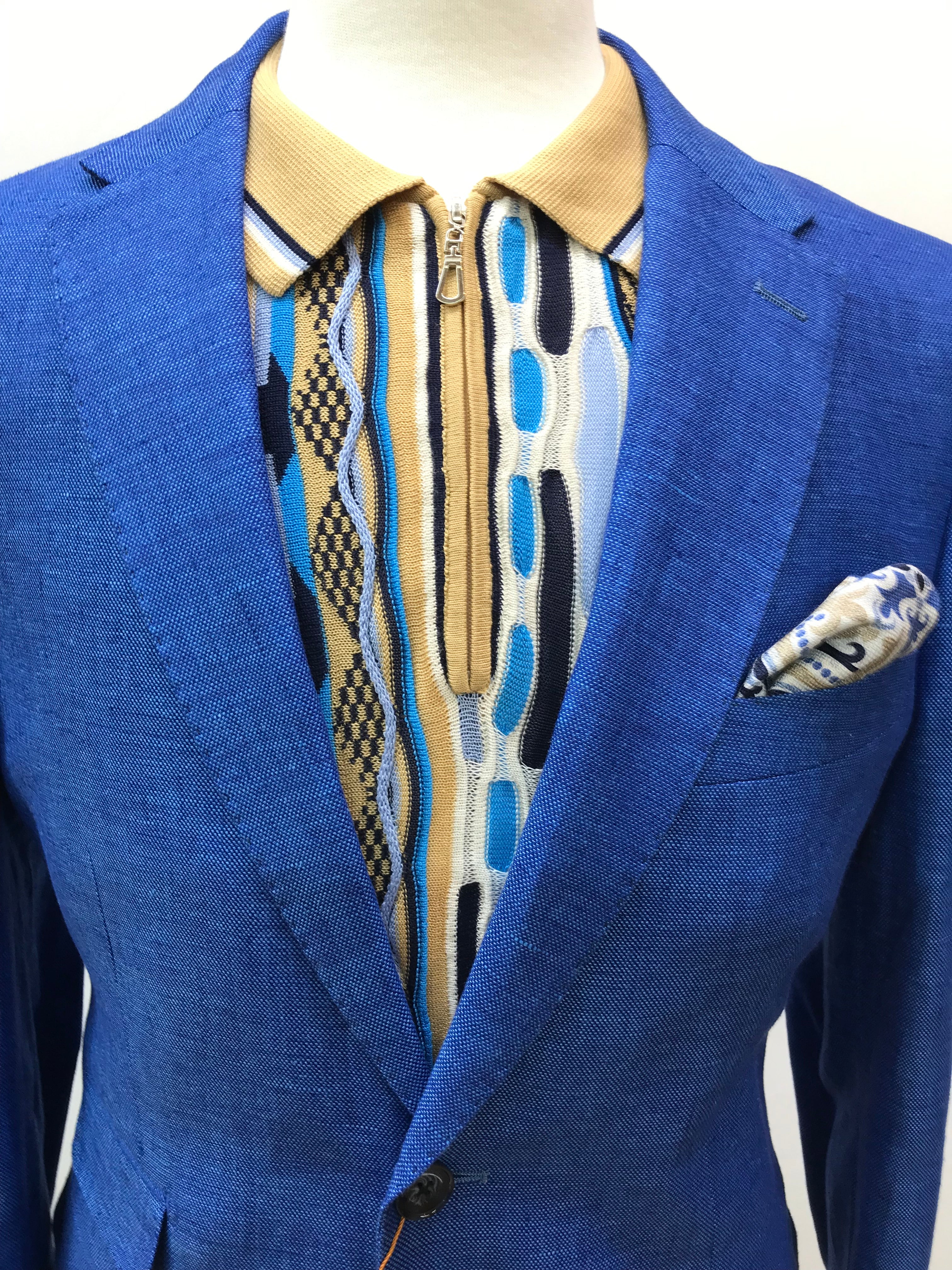 Royal Blue Linen Two Piece