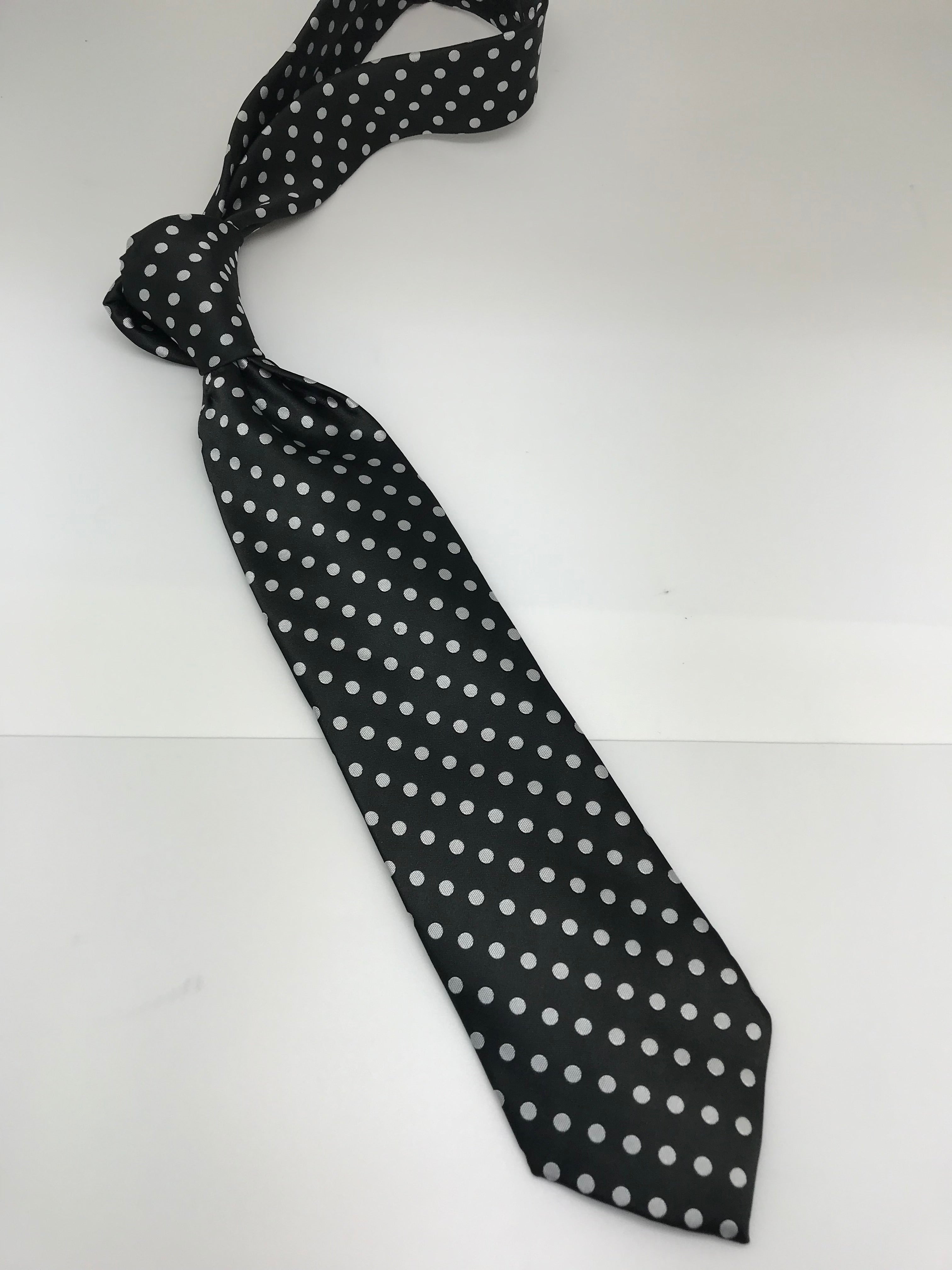 Black & White Polka Dot Tie