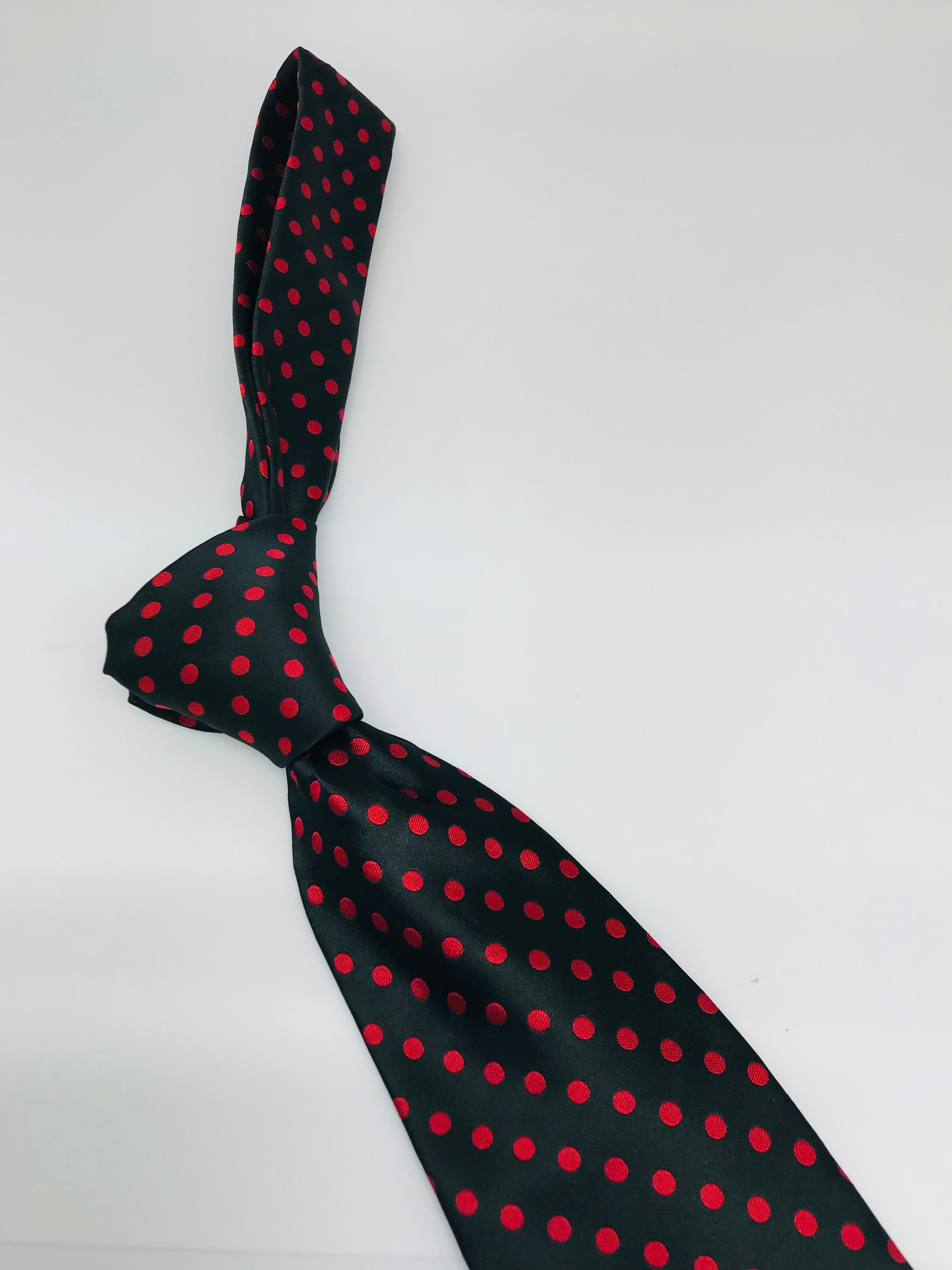 Black & Red Polka Dot Tie
