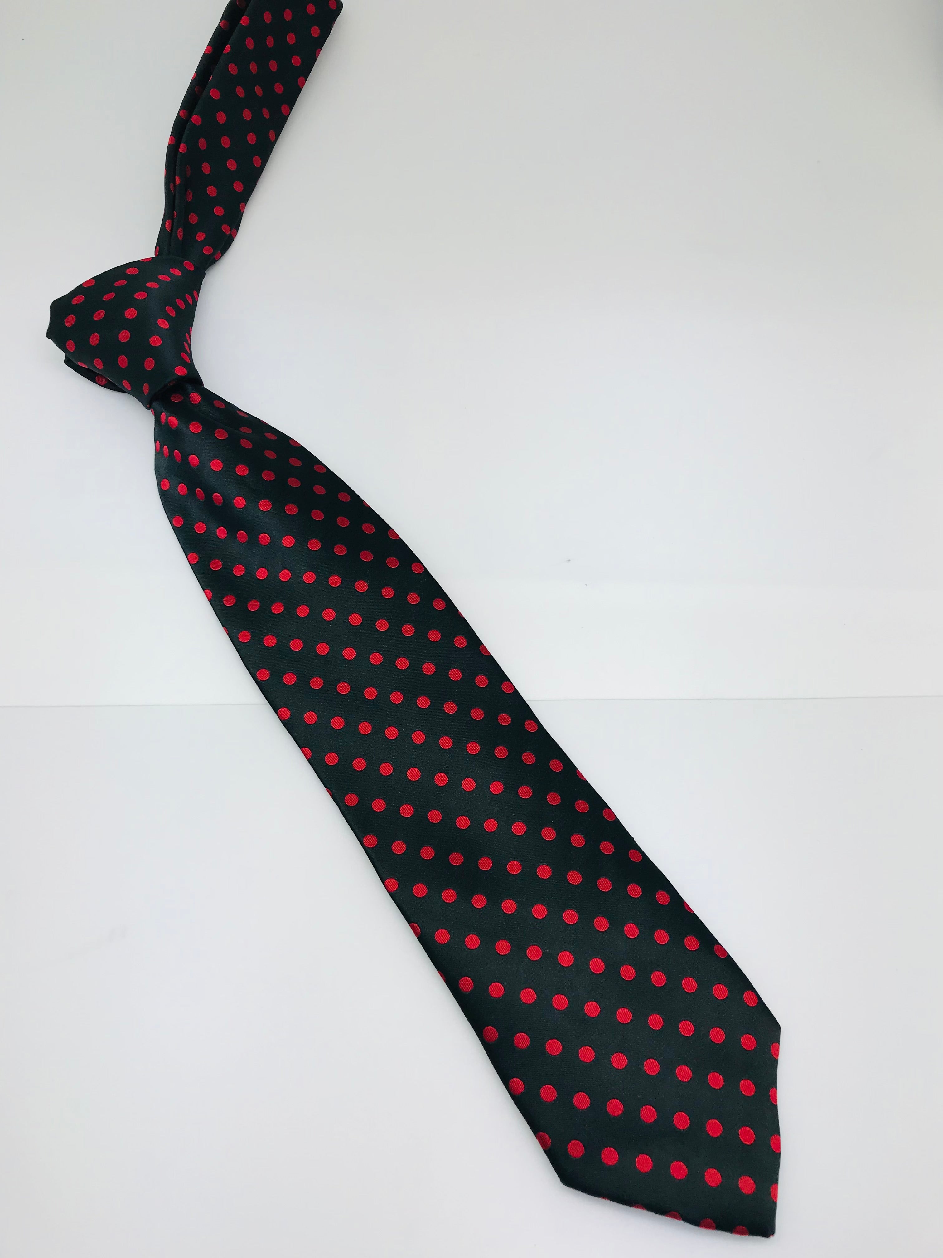 Black & Red Polka Dot Tie