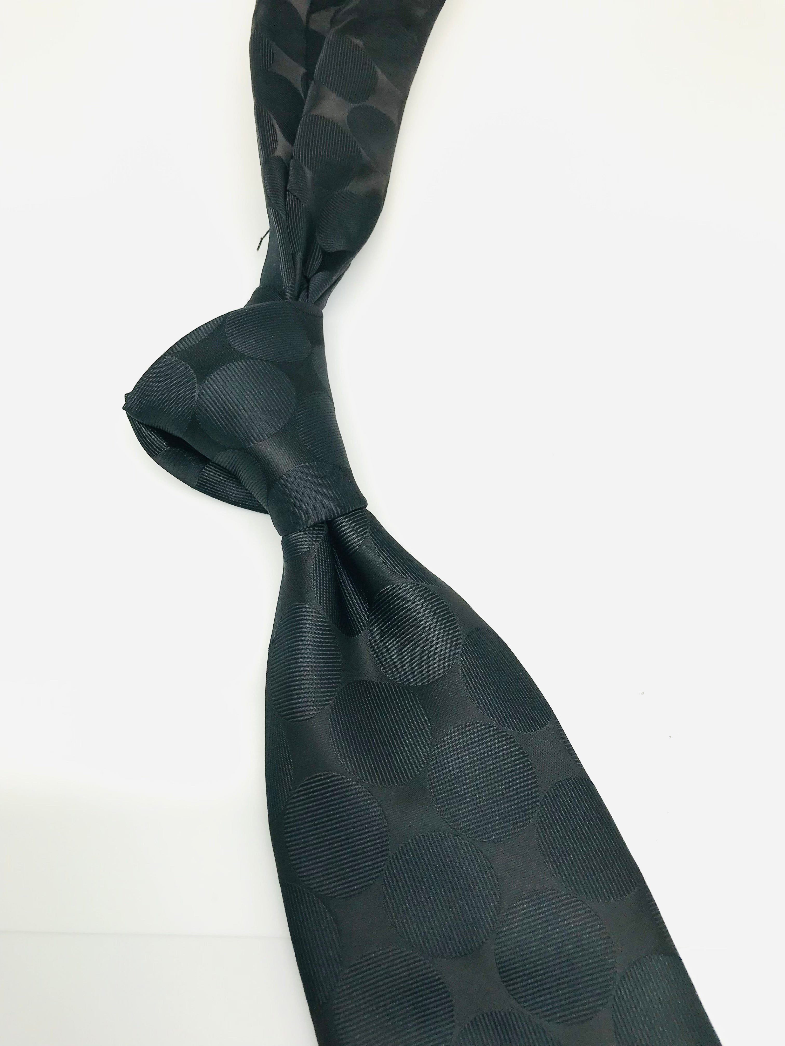Black on Black Big Polka Dot Tie
