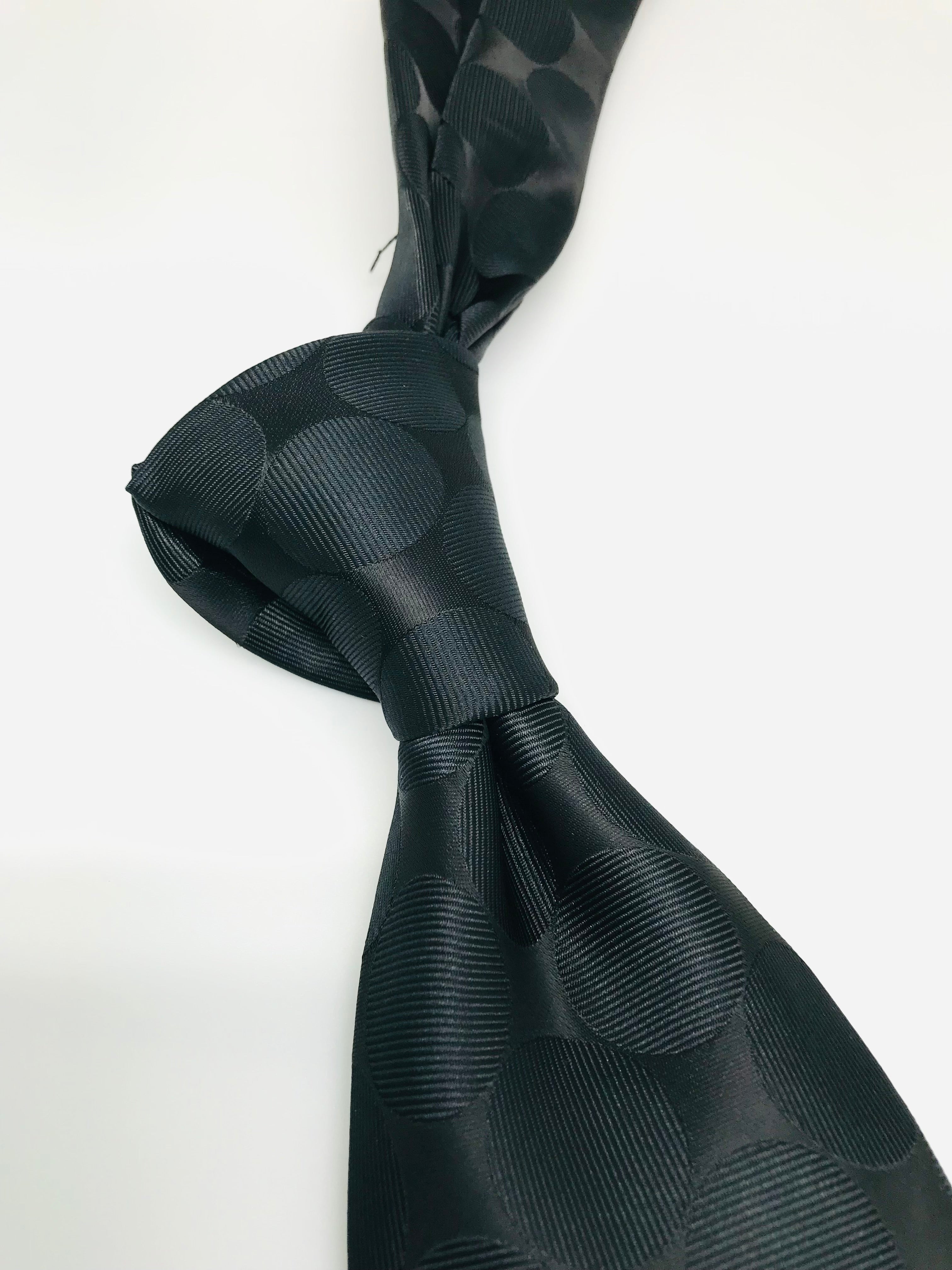 Black on Black Big Polka Dot Tie