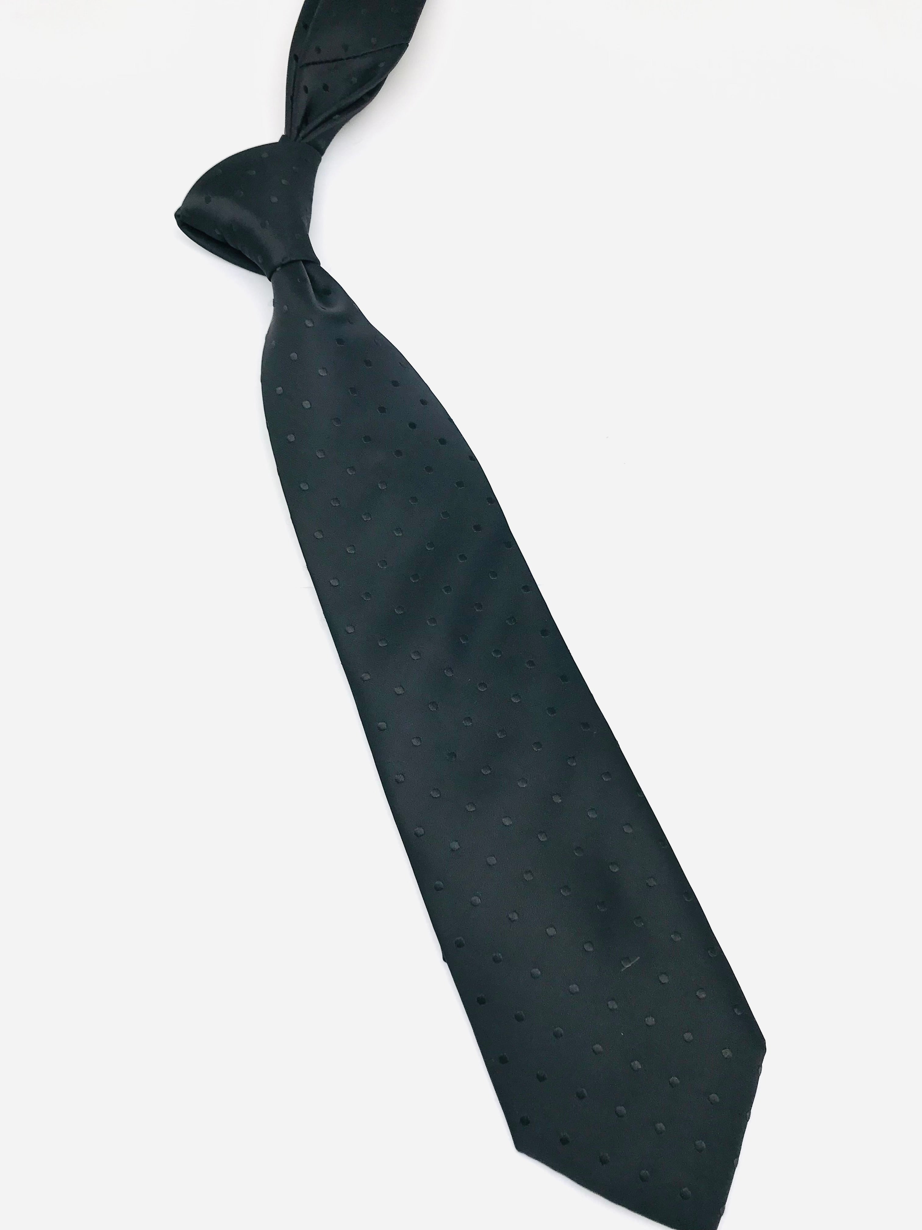 Black on Black Small Polka Dot Tie