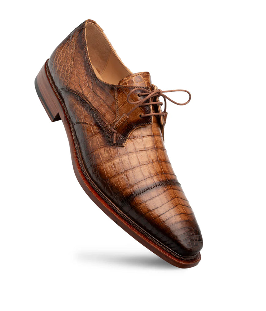 Mezlan Giovane Camel Crocodile Derby-ONLINE ORDER ONLY