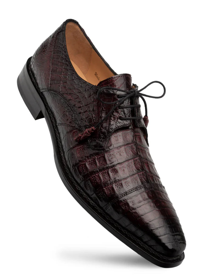 Mezlan Giovane Burgundy Crocodile Derby-ONLINE ORDER ONLY