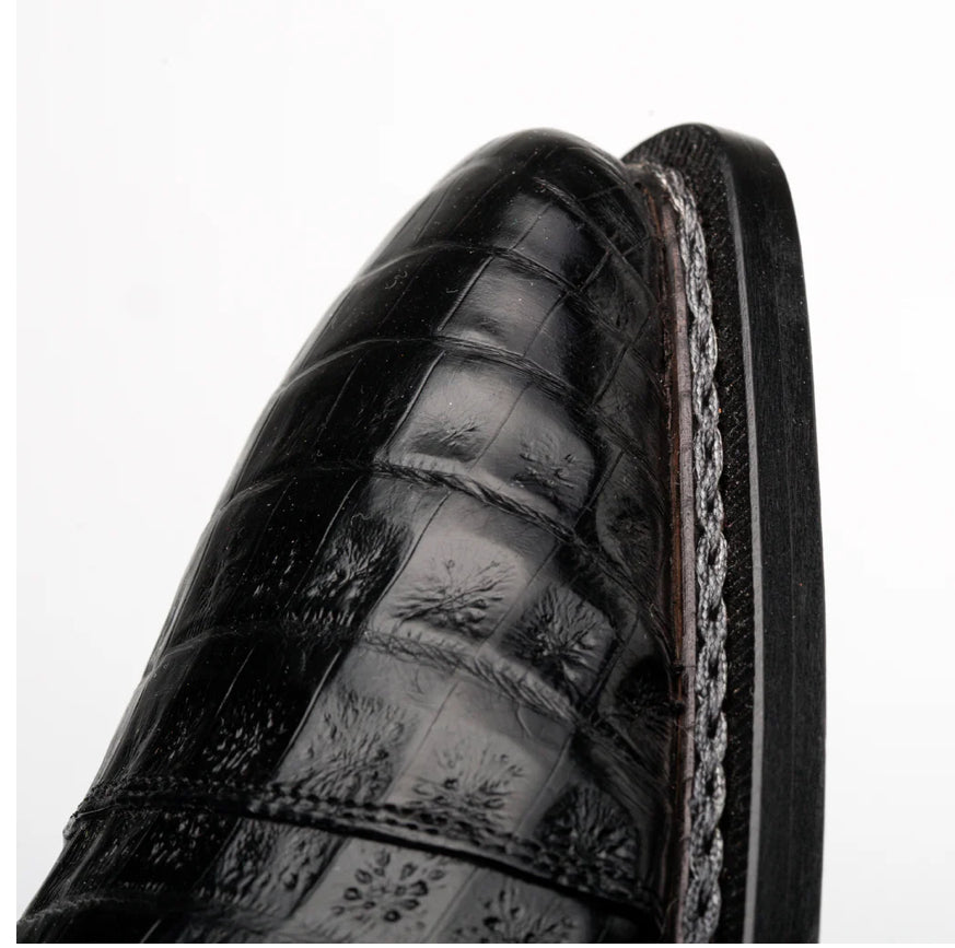 Mezlan Giovane Black Crocodile Derby-ONLINE ORDER ONLY