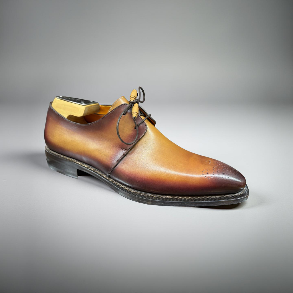 Mezlan Principe Patina Leather Derby display picture 1