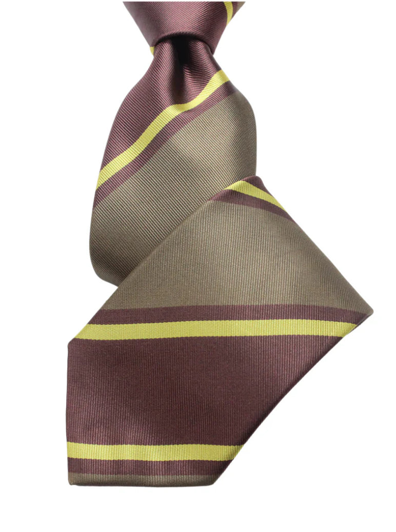 Messiah Brown/Maroon and Yellow Stripe