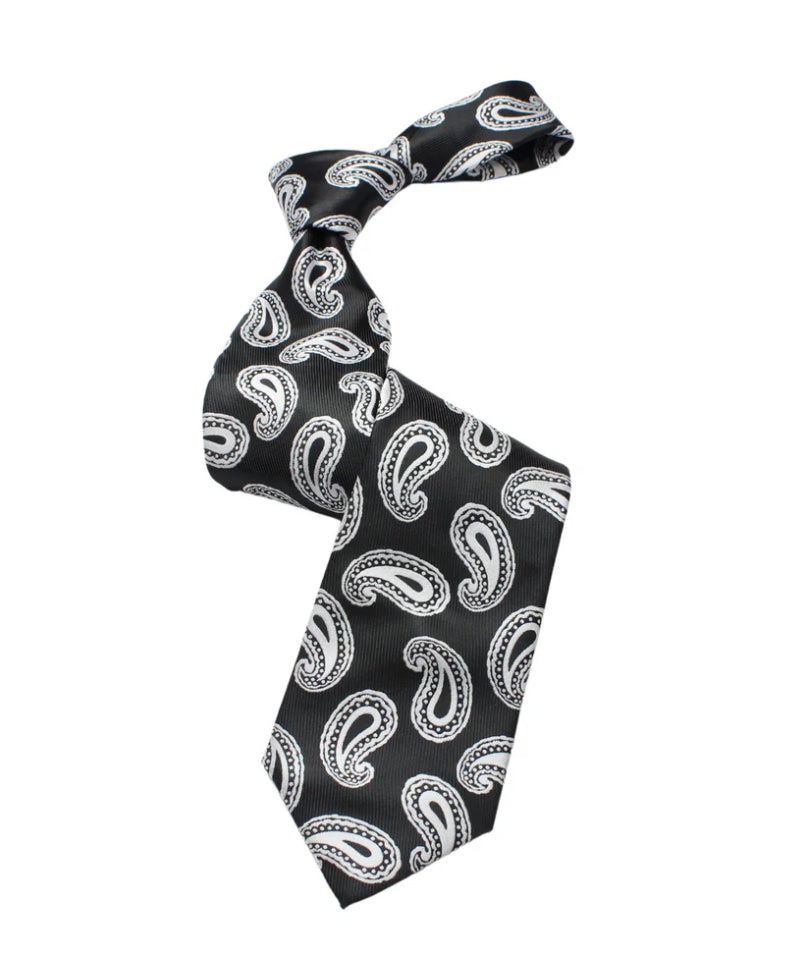 MIB Black and White Paisley #1 Tie
