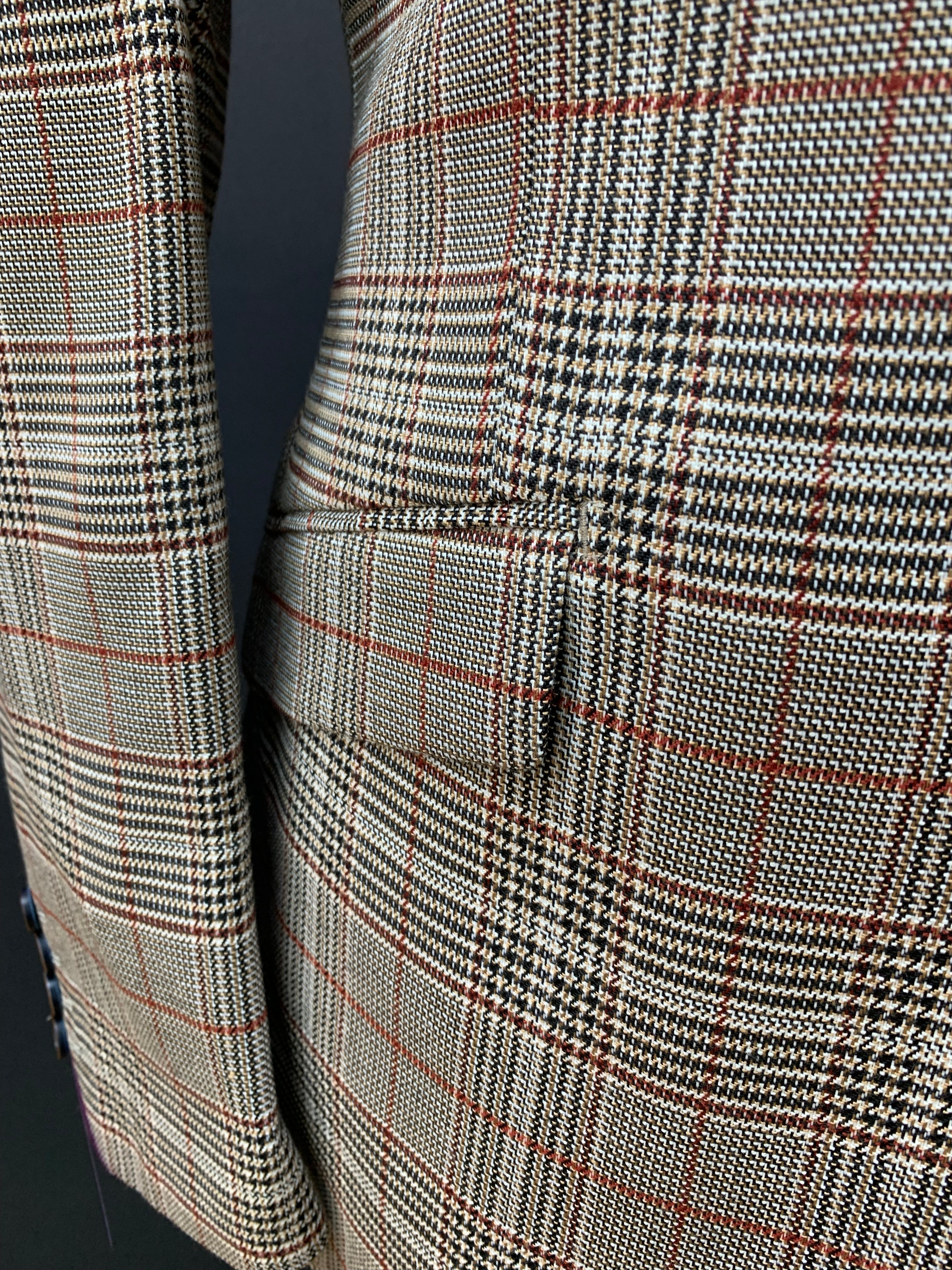 Canuti 3pc Modern Fit Light Brown Multicolored GlenPlaid