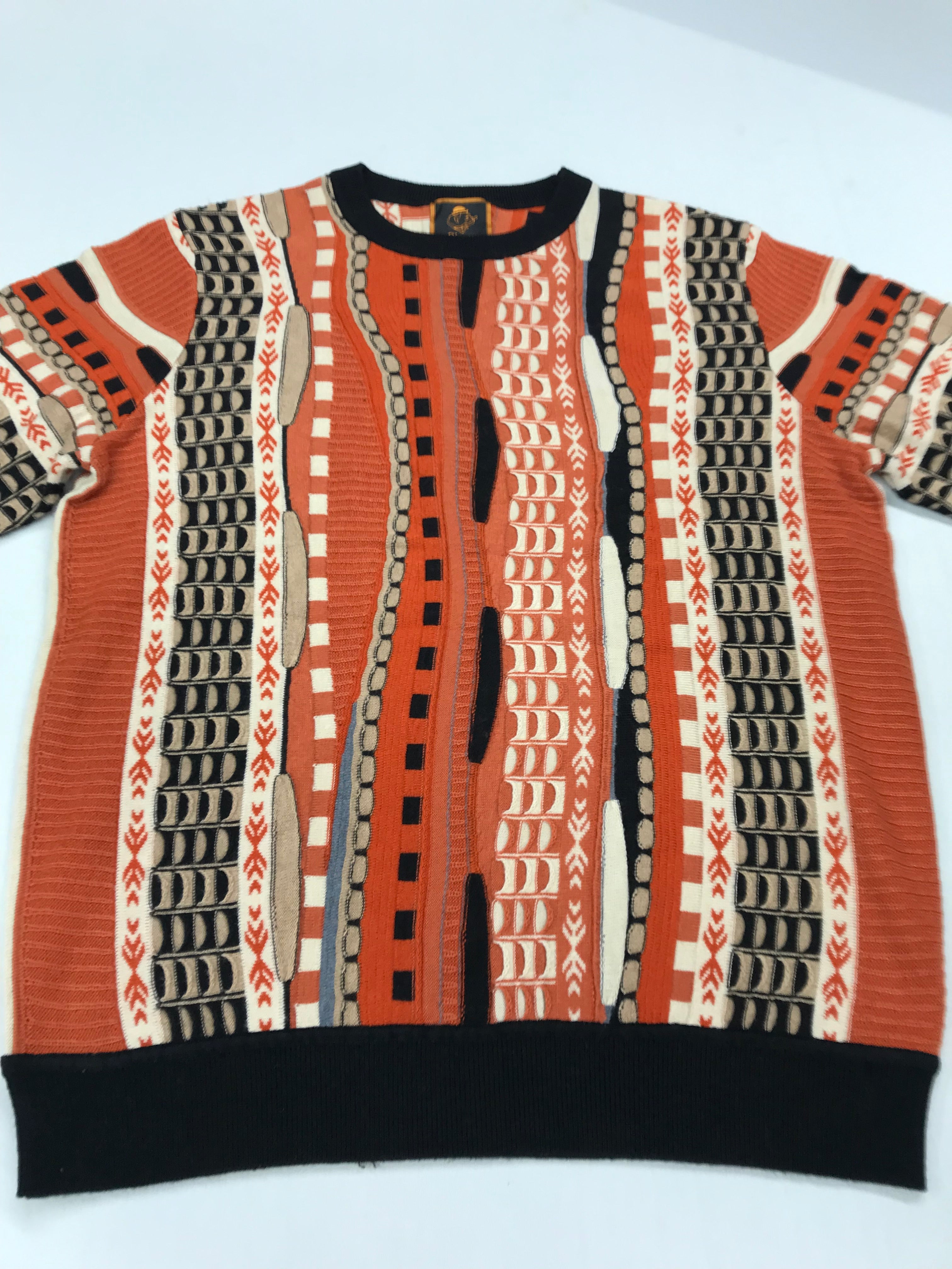 Marenzio Couture Orange & Black Sweater