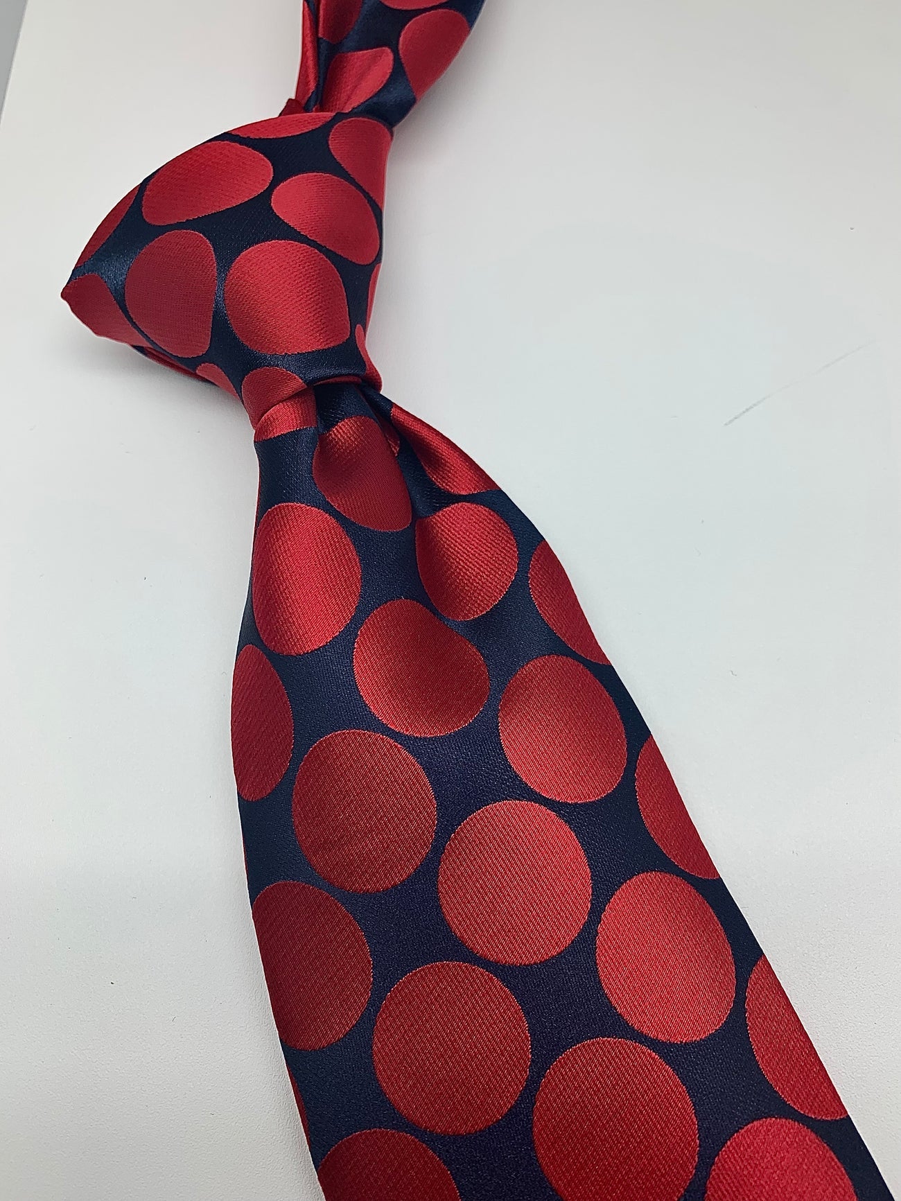 Navy/Red Big Polka Dot