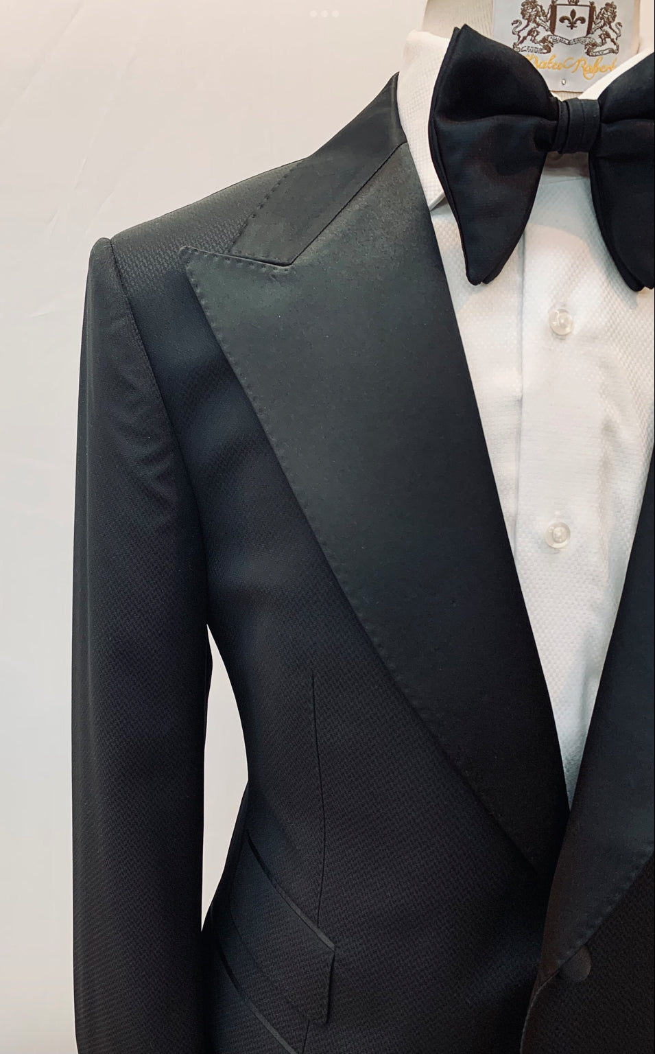 Stitch by Stitch Black Textured Tuxedo Jacket