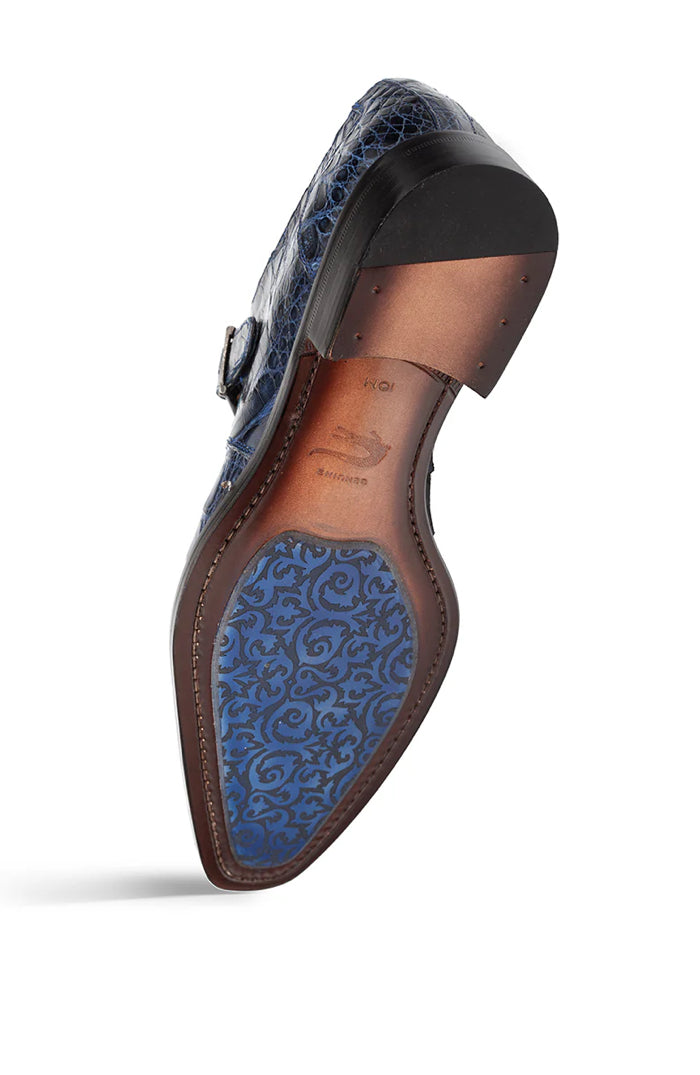 Patrick Stewart GIGOLO CROCODILE MONK STRAP Size 11