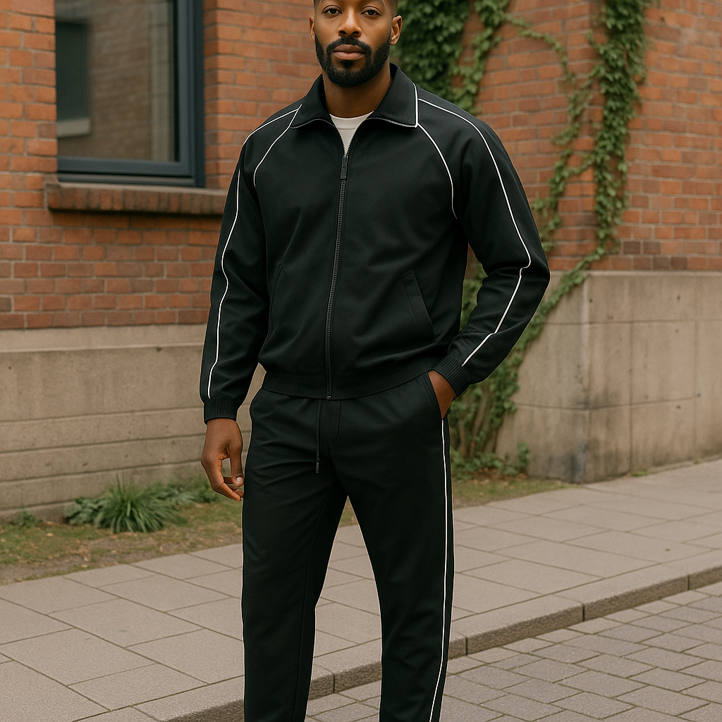 Stitch By Stitch Black/White Jogger
