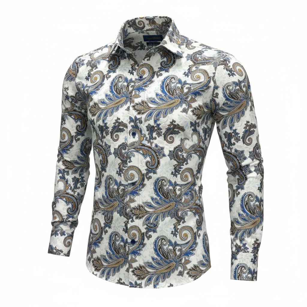 Couture Paisley Blue/BrownMulticolor Shirt