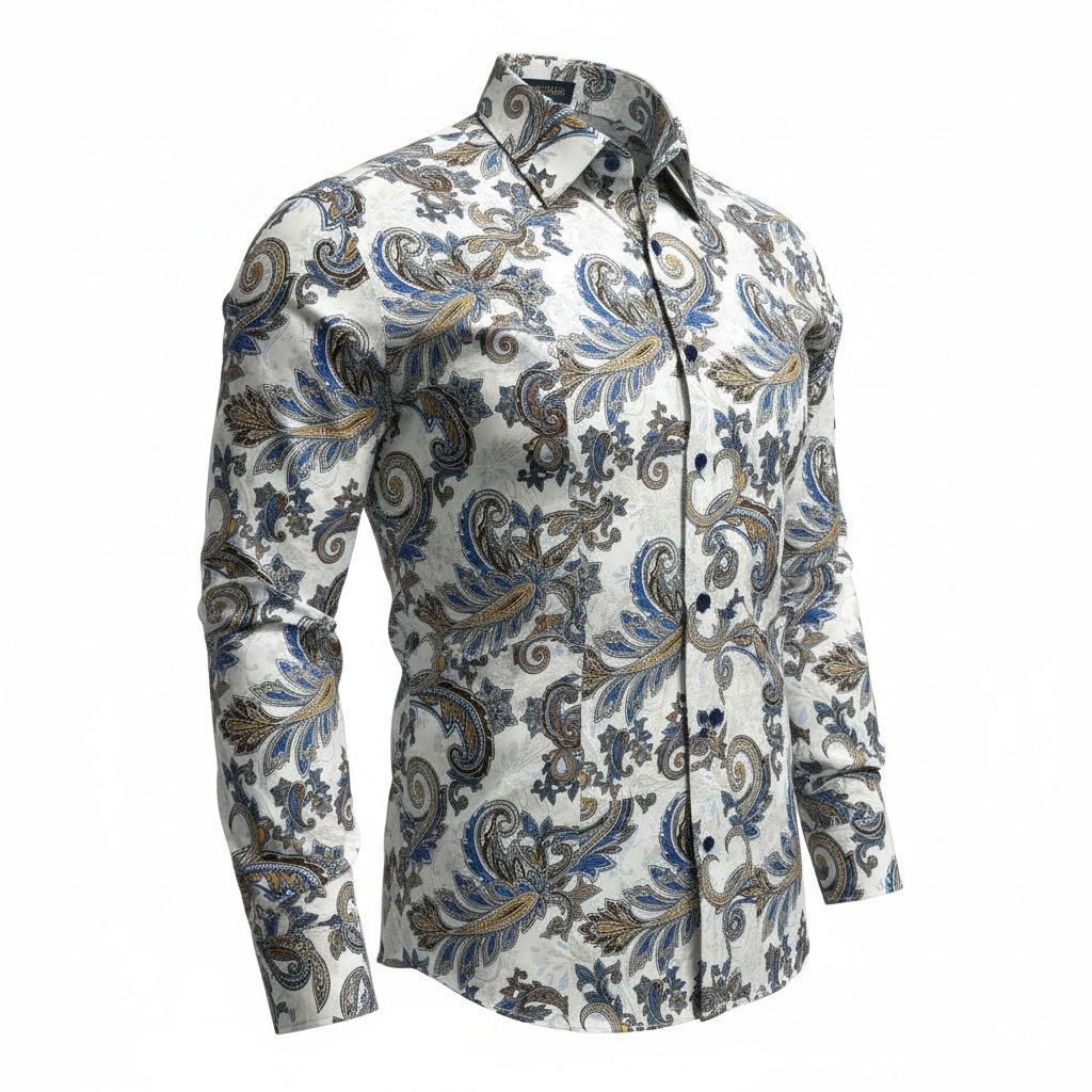 Couture Paisley Blue/BrownMulticolor Shirt