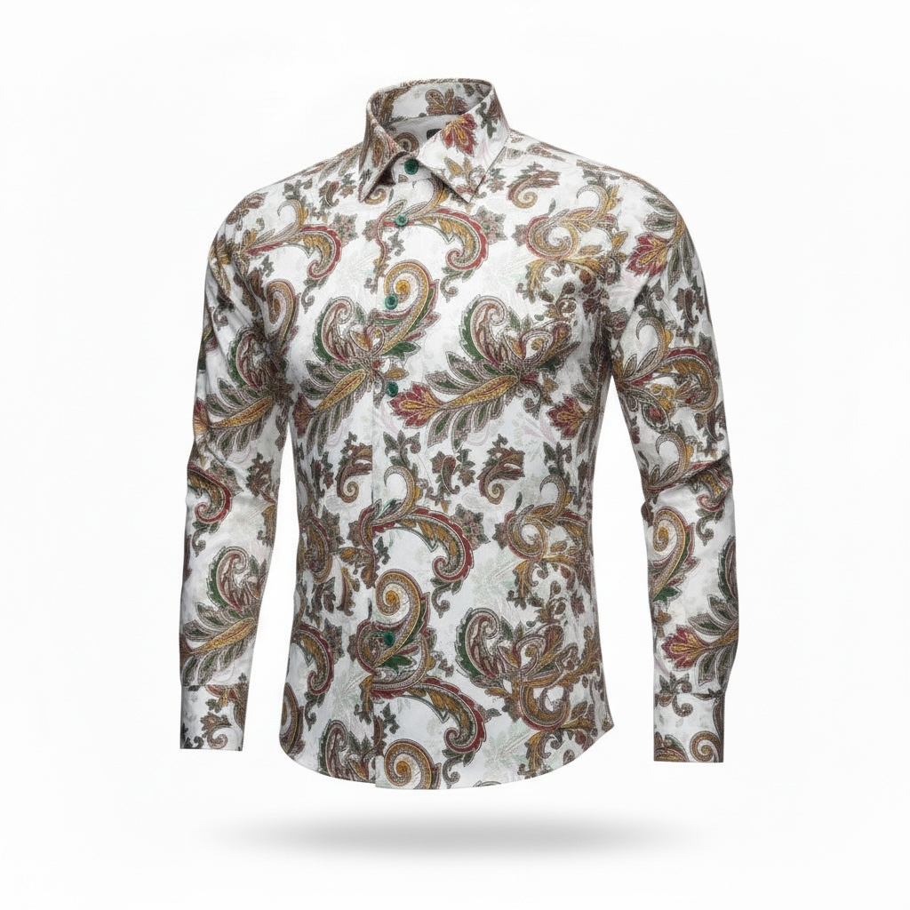 Couture Paisley Red Multicolor Shirt