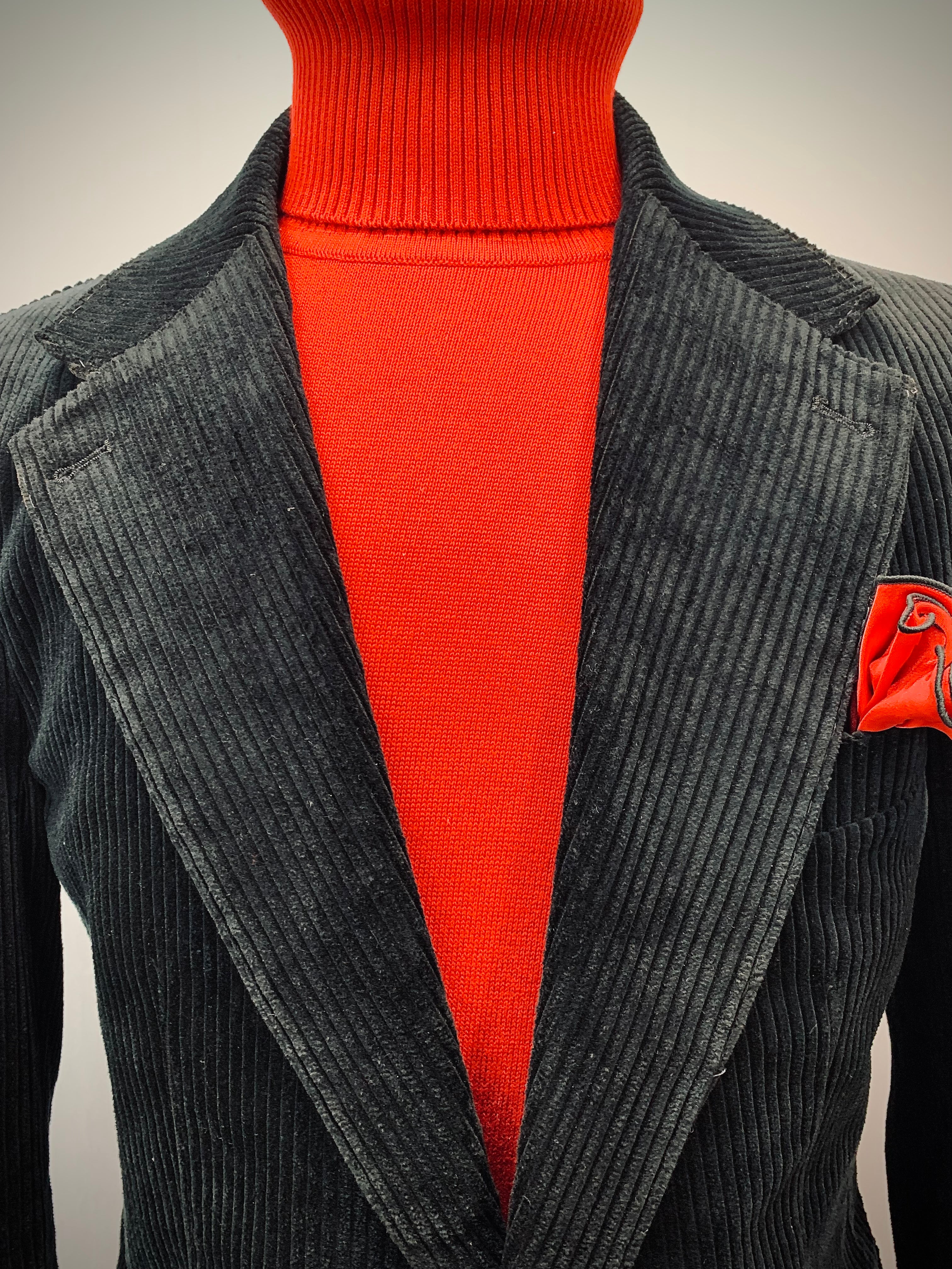 Stitch by Stitch Black Corduroy Two Piece Suit