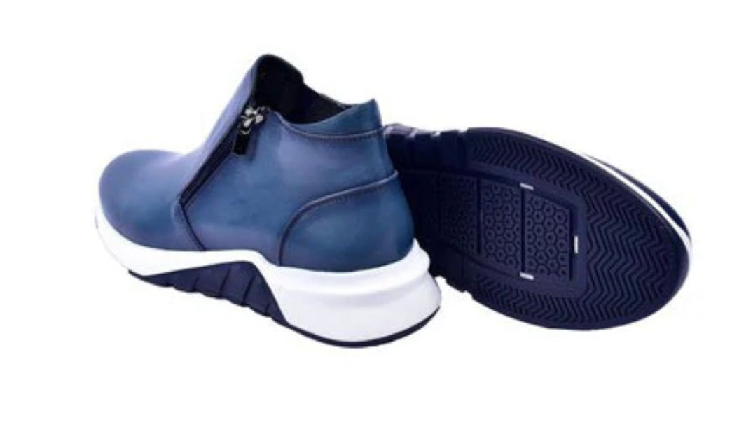 Corrente Calfskin Mid Top Sport Boot Blue