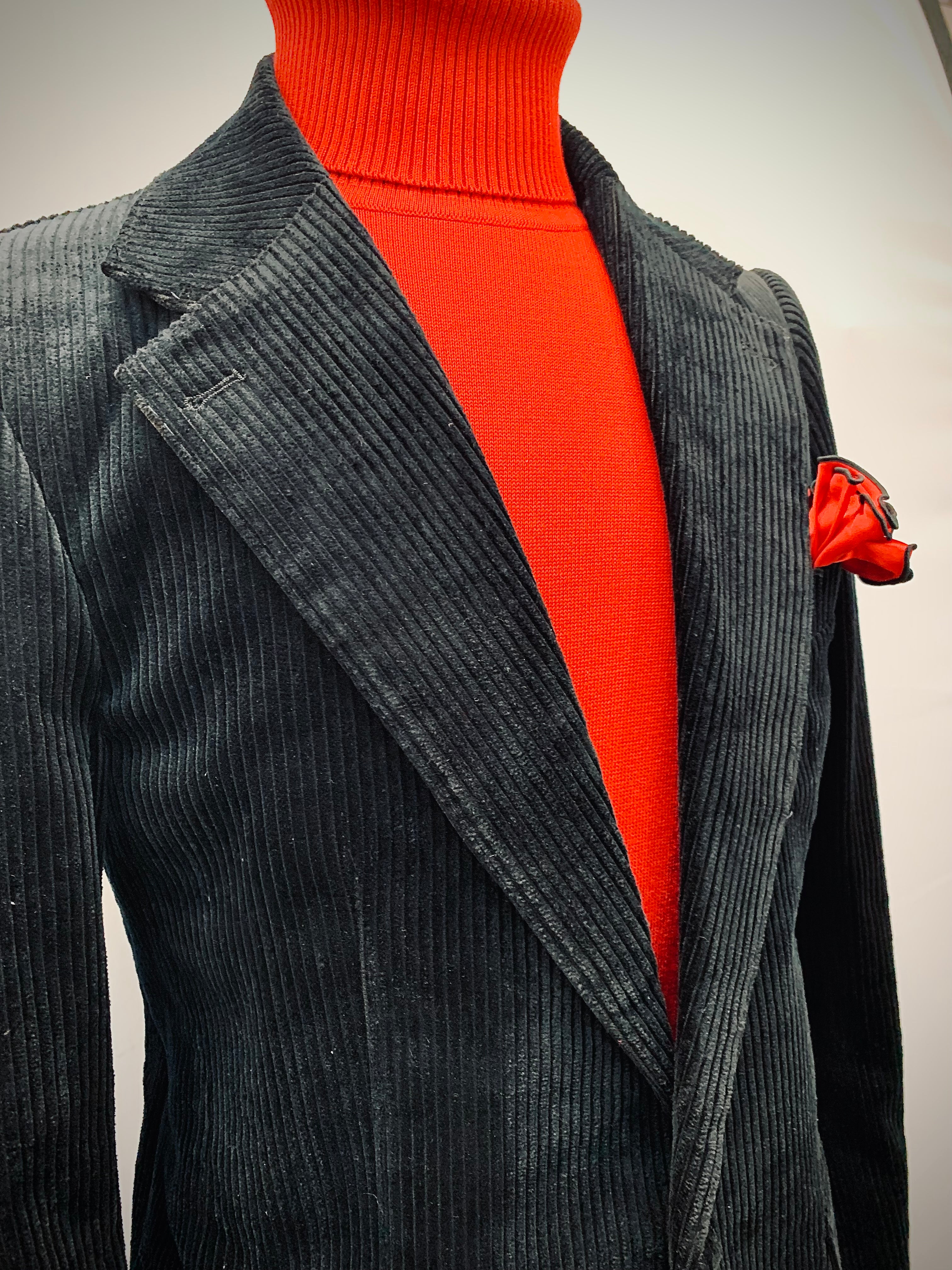 Stitch by Stitch Black Corduroy Two Piece Suit