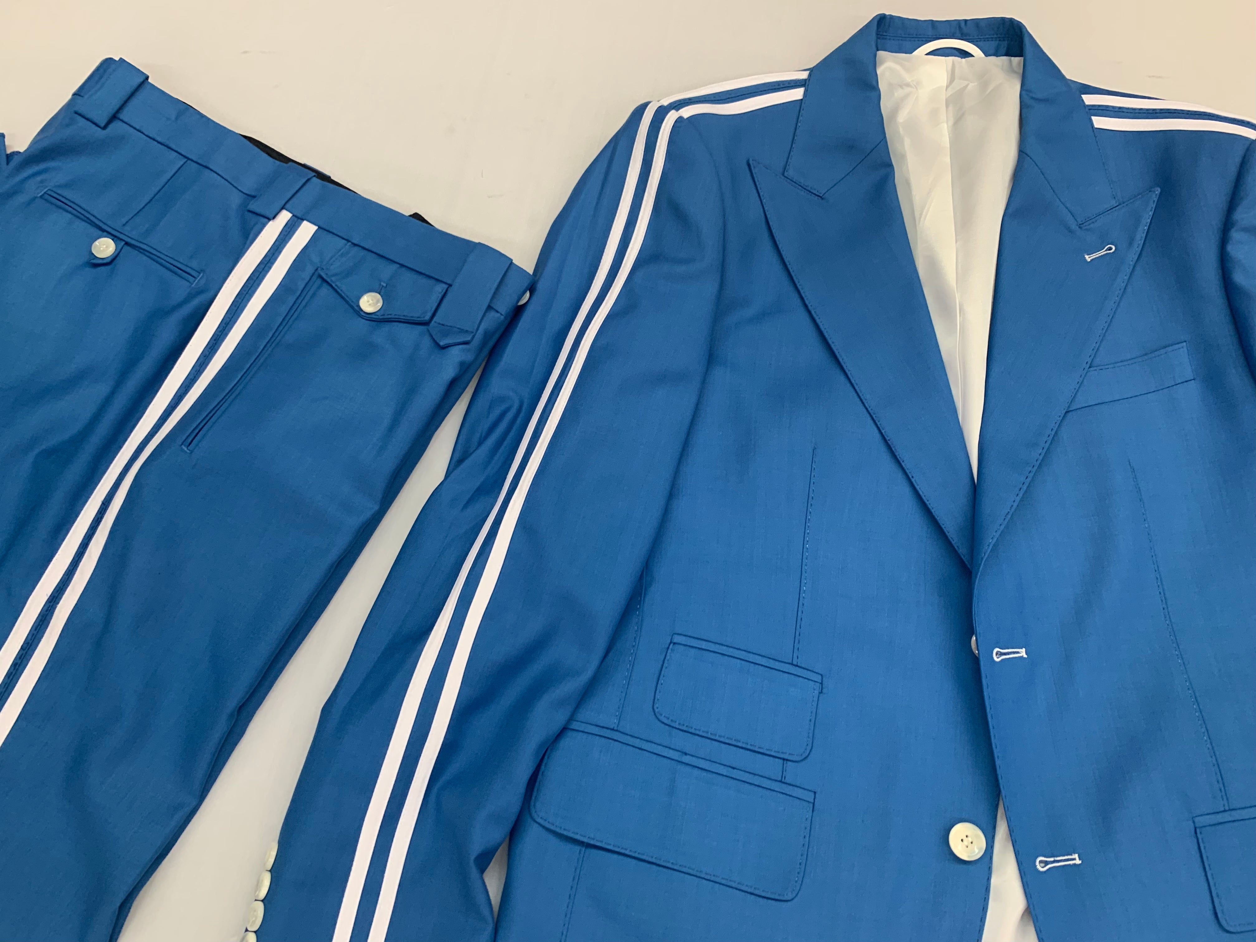 Stitch By Stitch Blue w/Double White Trimming