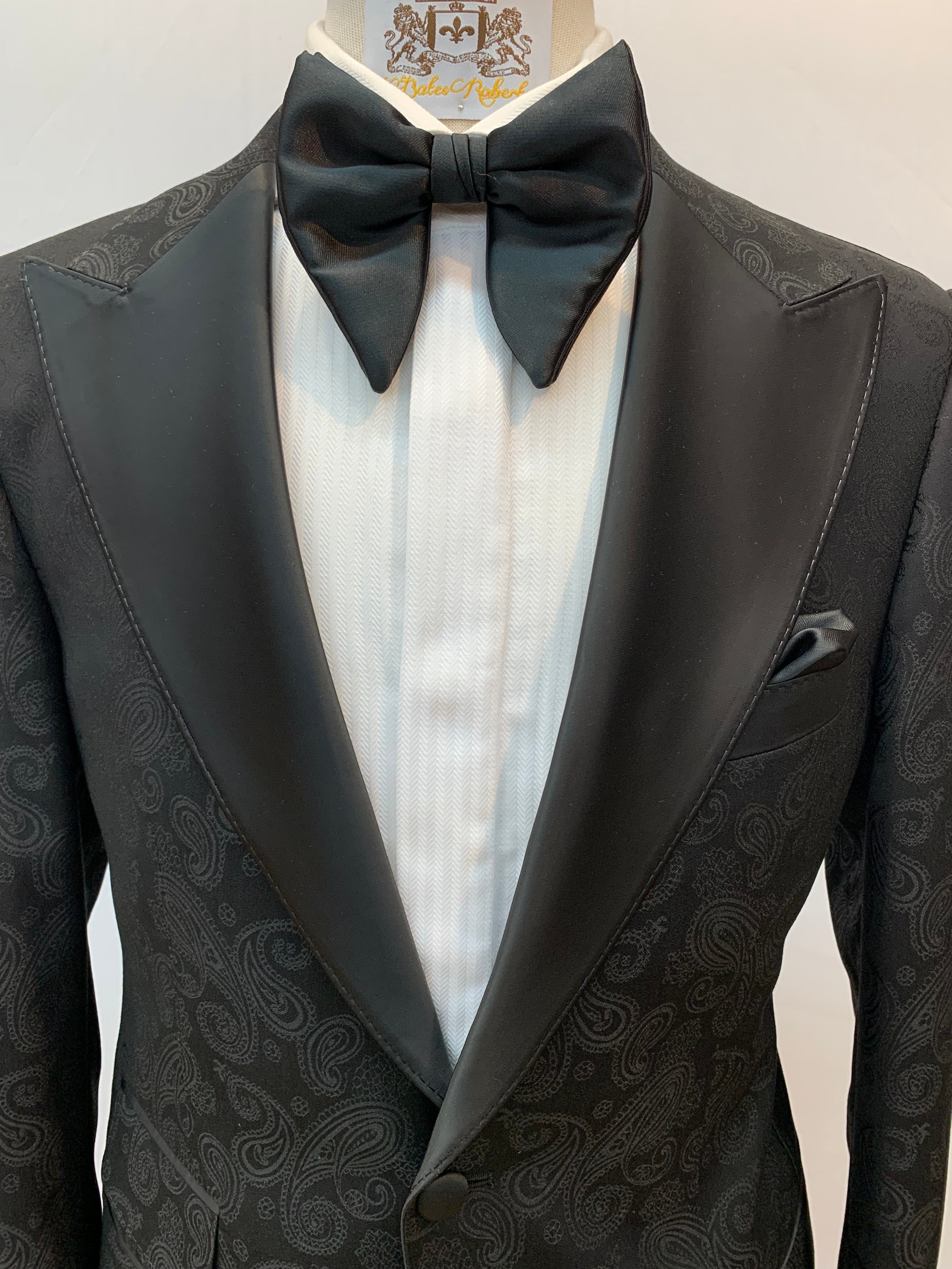 Black Paisley Two Piece Tuxedo