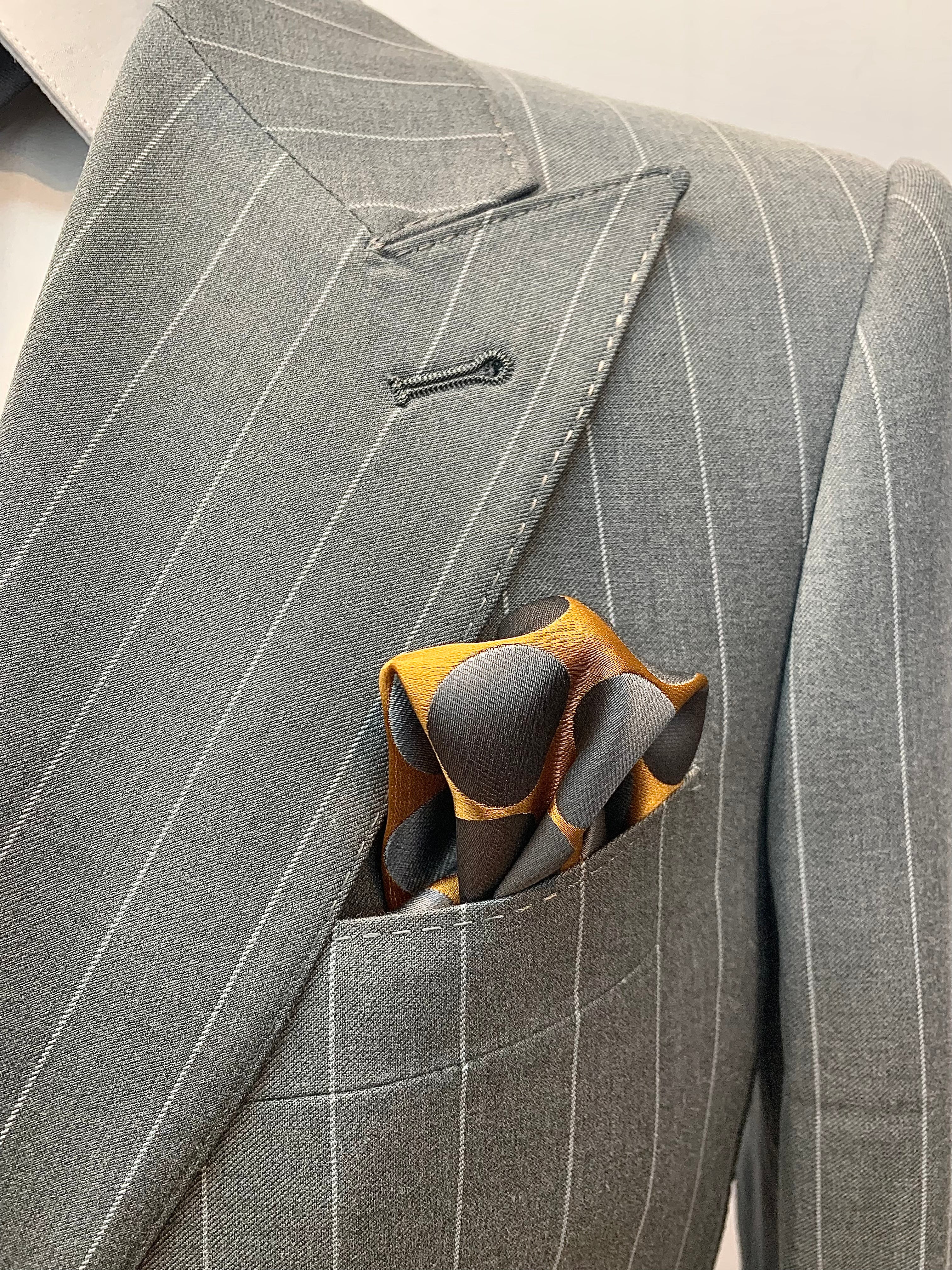 Stitch by Stitch Gray w/White Pinstripe Suit