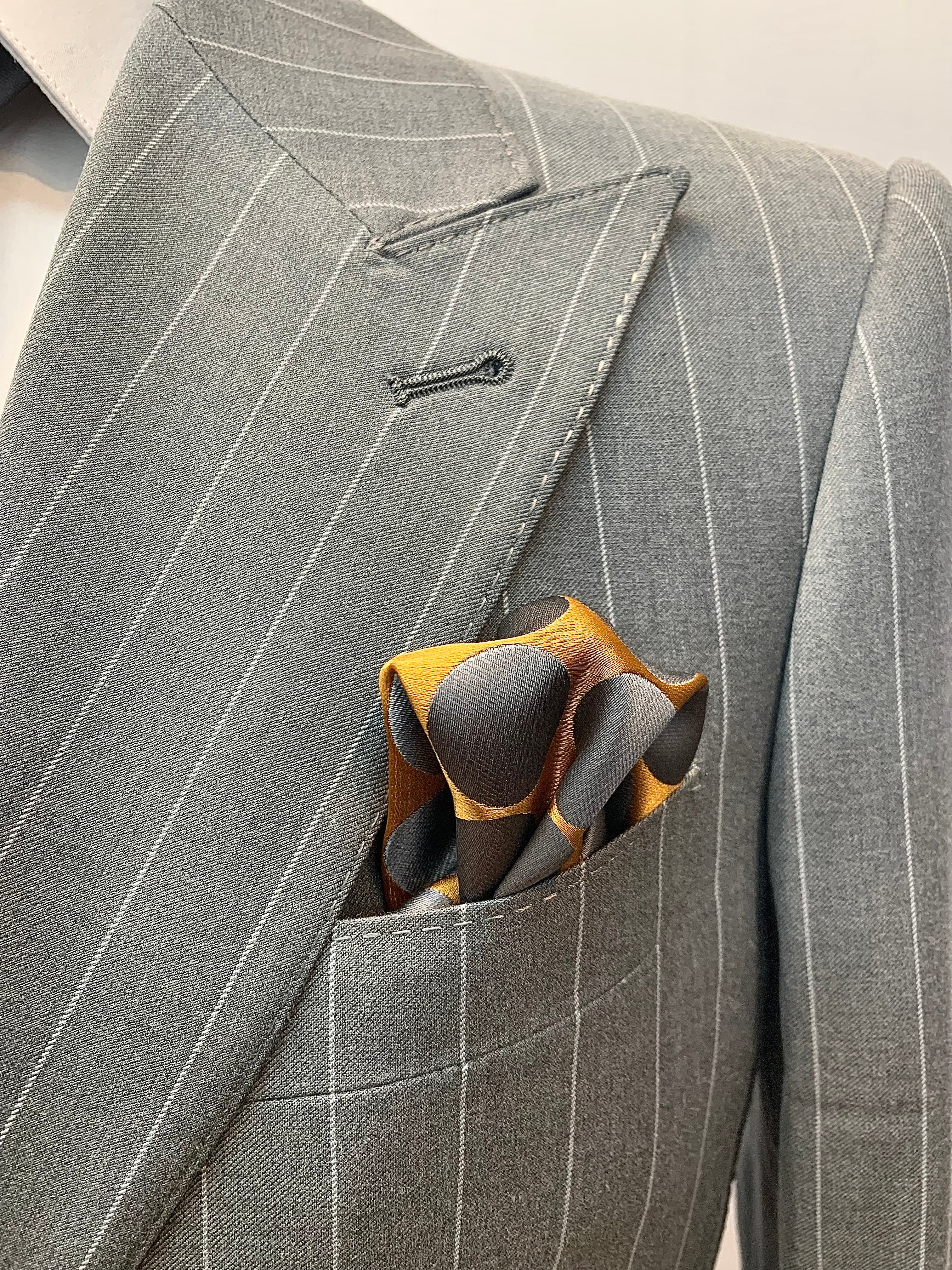 Stitch by Stitch Gray w/White Pinstripe Suit