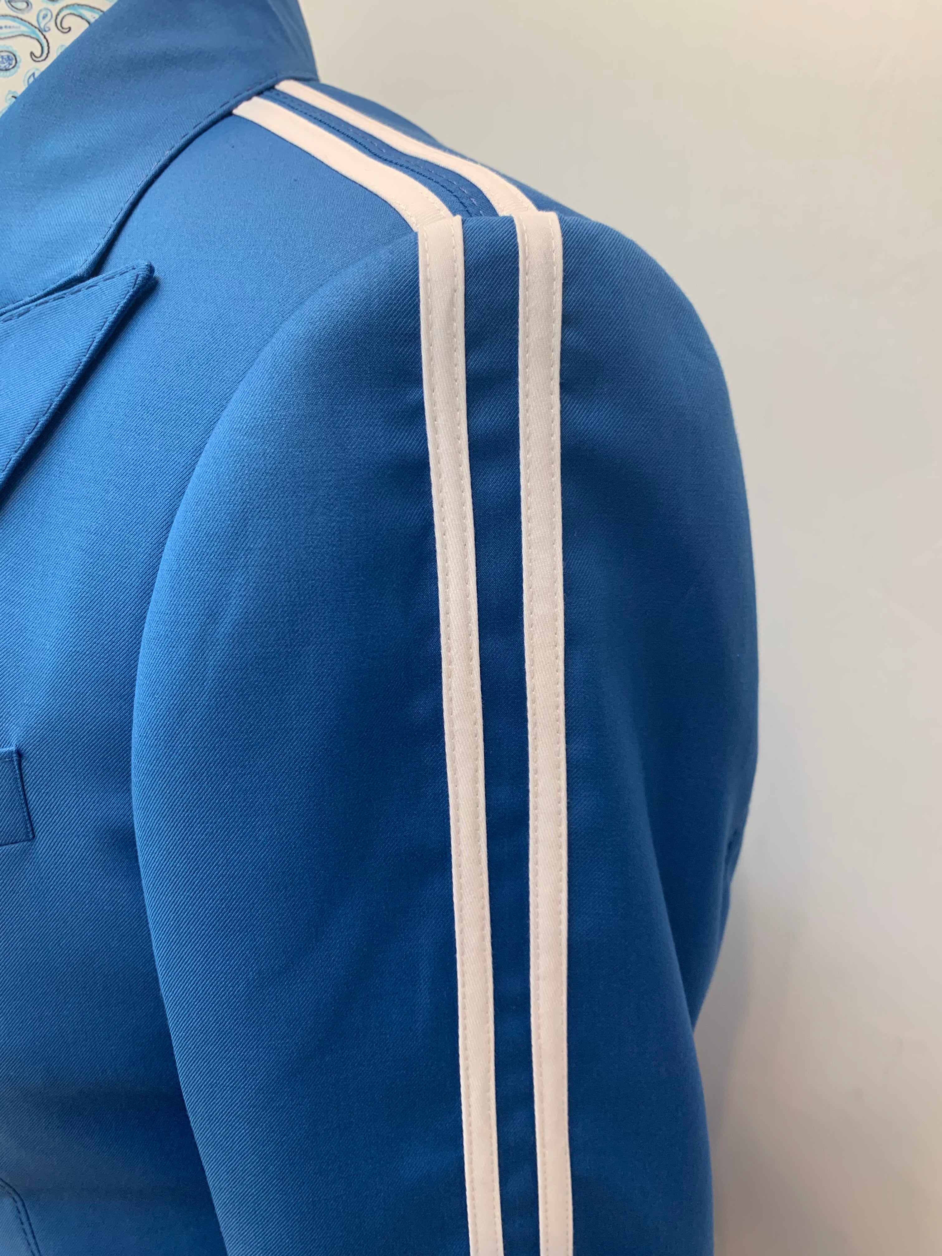 Stitch By Stitch Blue w/Double White Trimming
