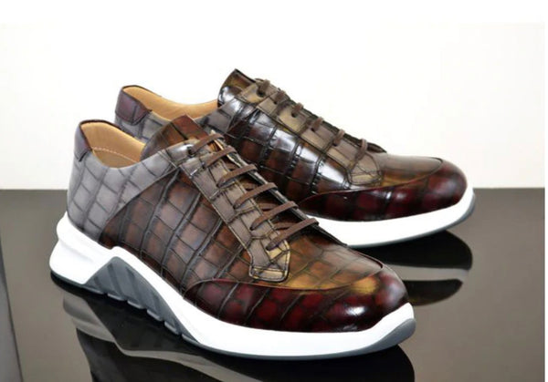 crocodile leather sneakers
