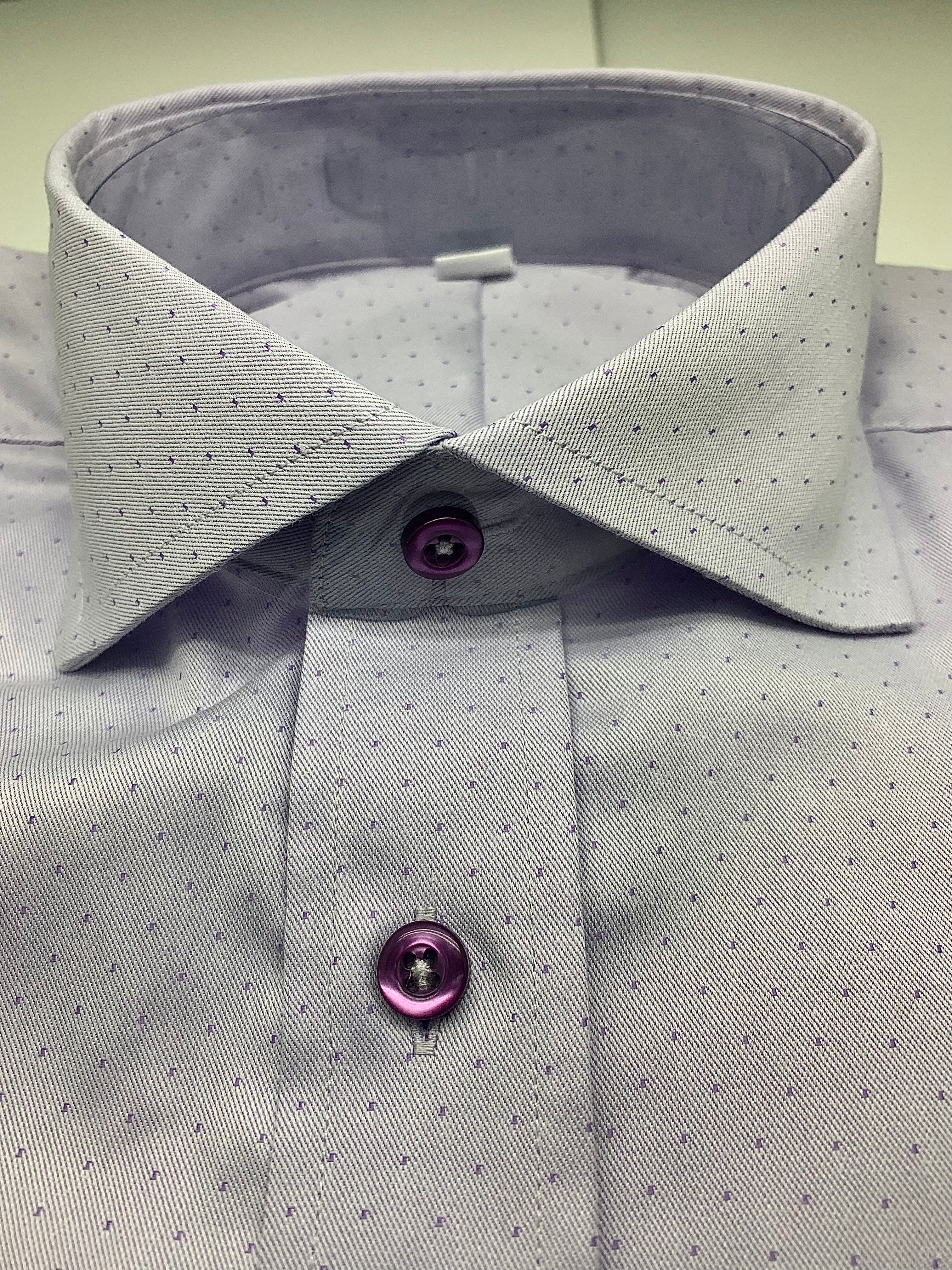 Stitch by Stitch Lavender/Purple Polka Dot Shirt