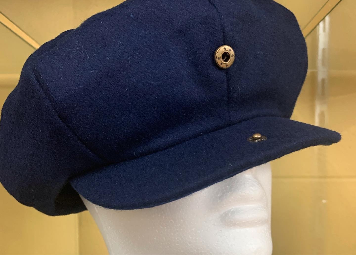 Navy Newsboy Cap