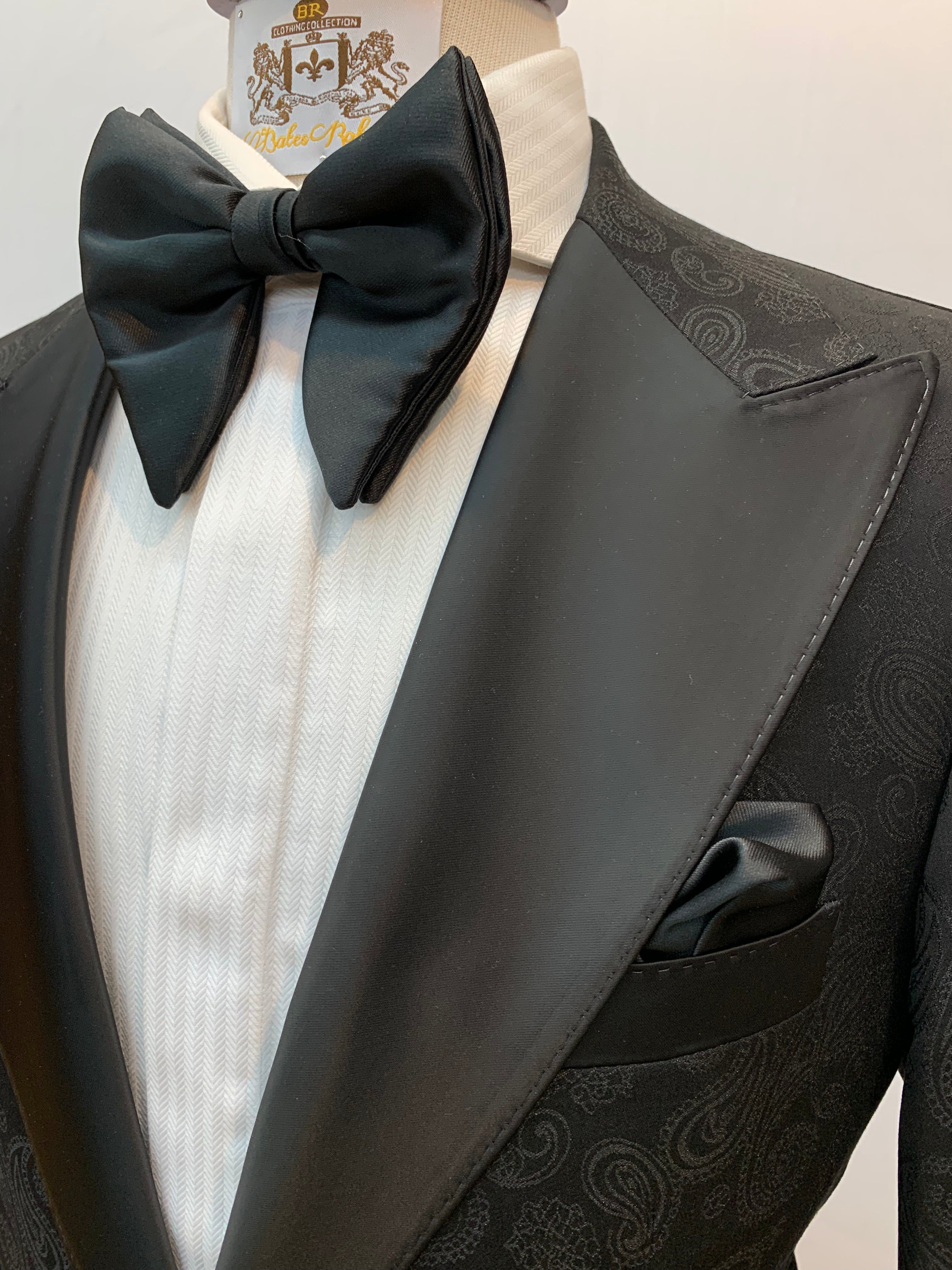 Black Paisley Two Piece Tuxedo