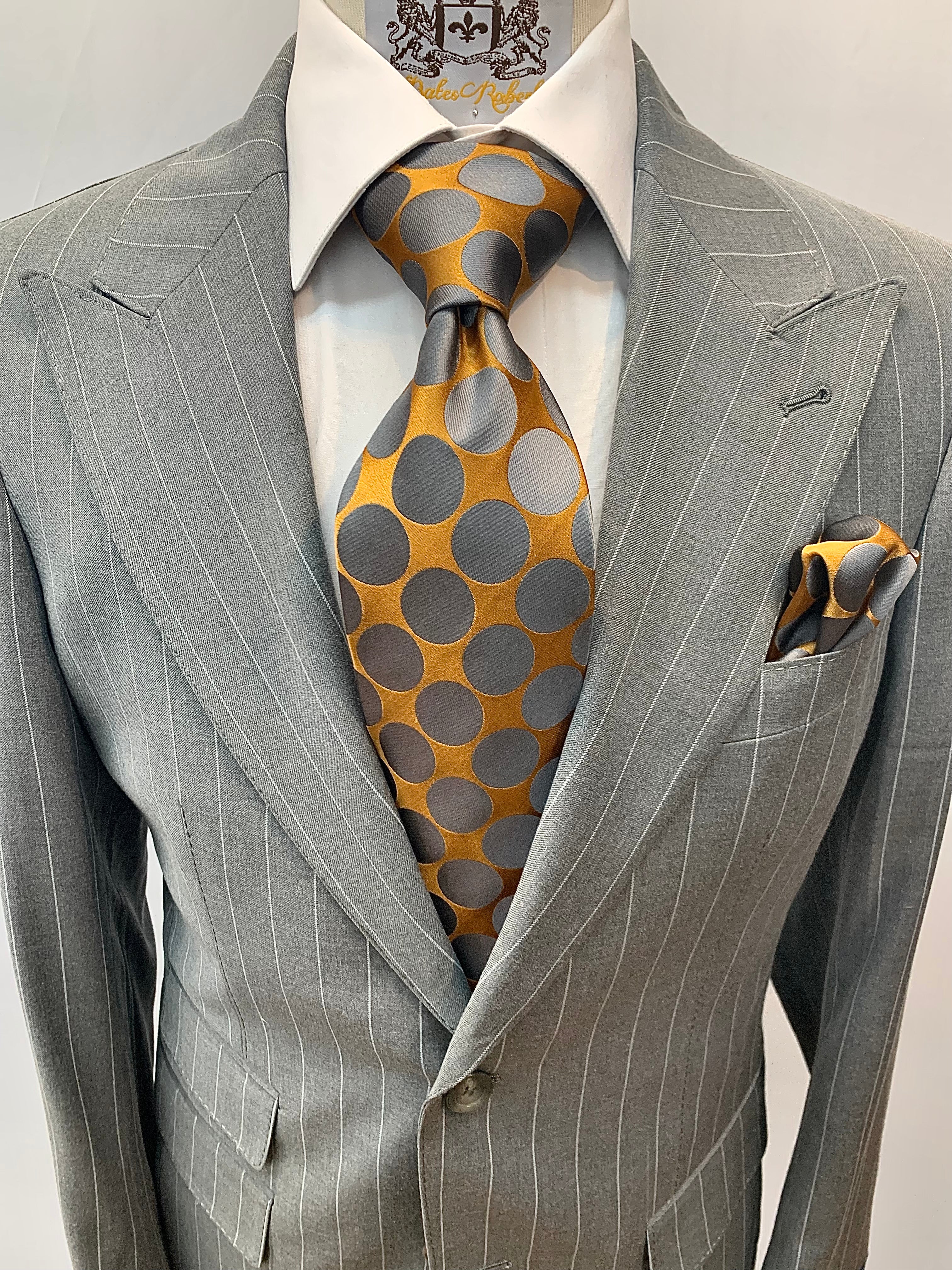 Stitch by Stitch Gray w/White Pinstripe Suit