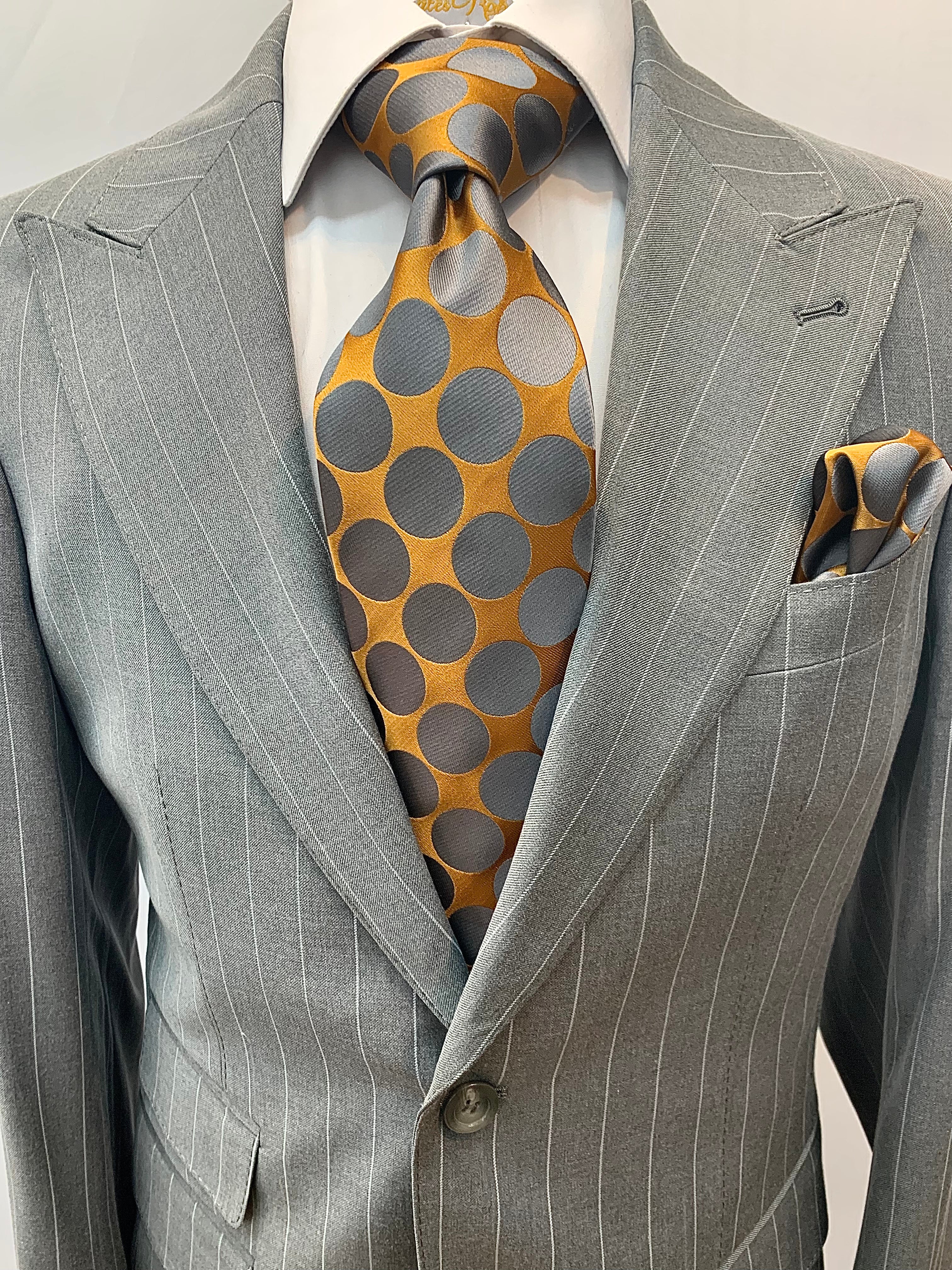 Stitch by Stitch Gray w/White Pinstripe Suit