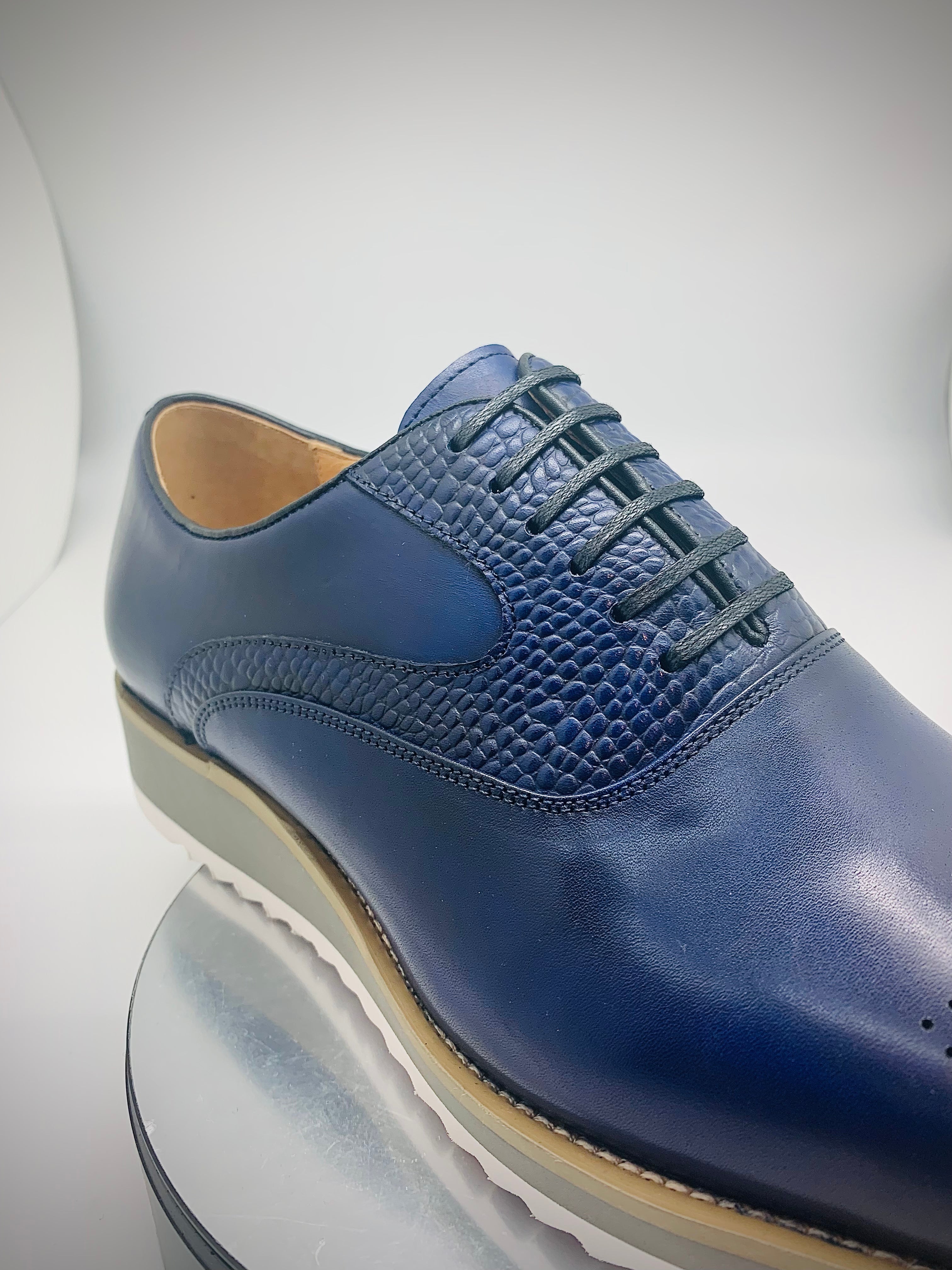 Stitch by Stitch Navy Lace Up Shoe