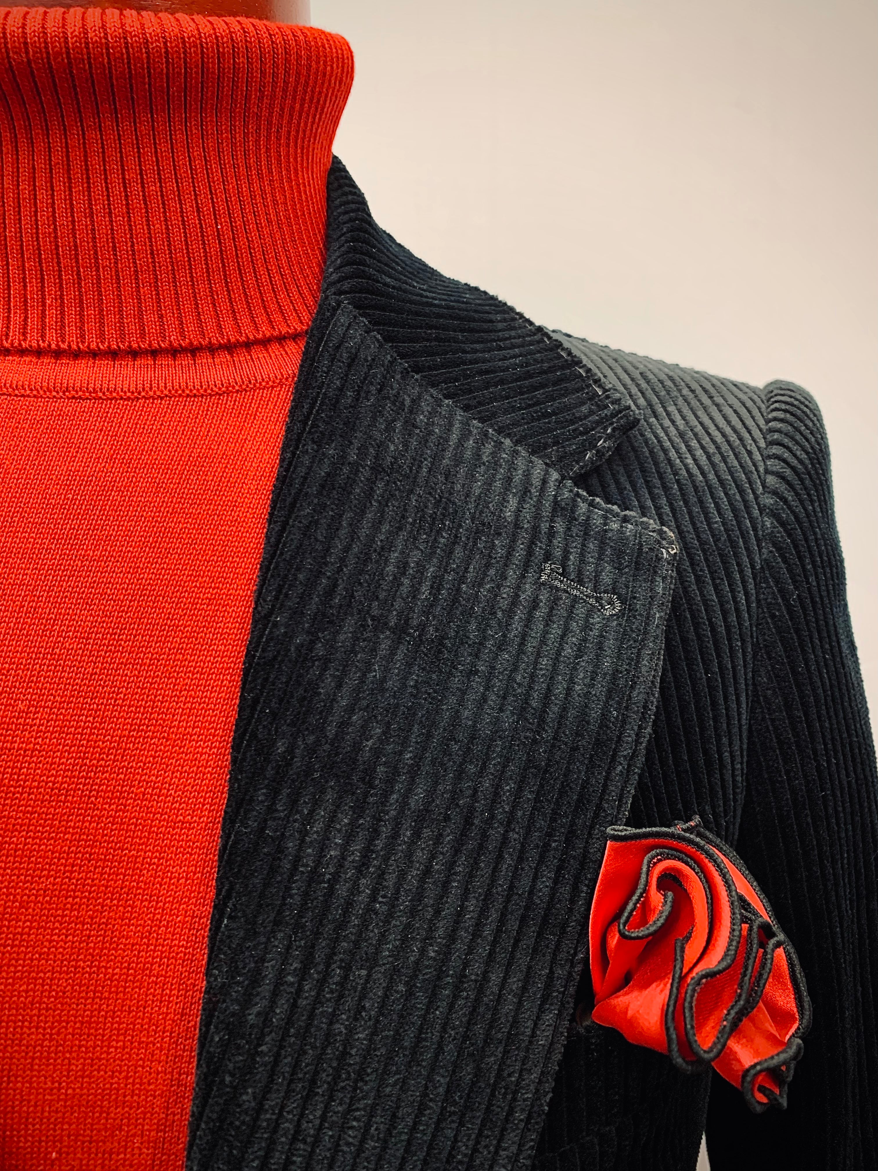 Stitch by Stitch Black Corduroy Two Piece Suit