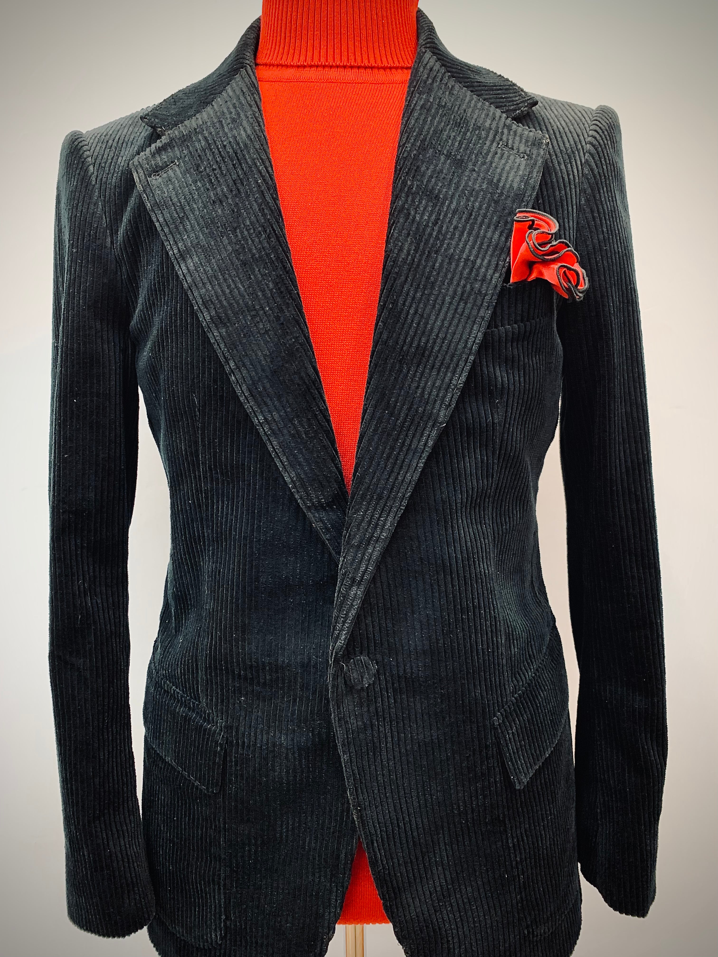 Stitch by Stitch Black Corduroy Two Piece Suit