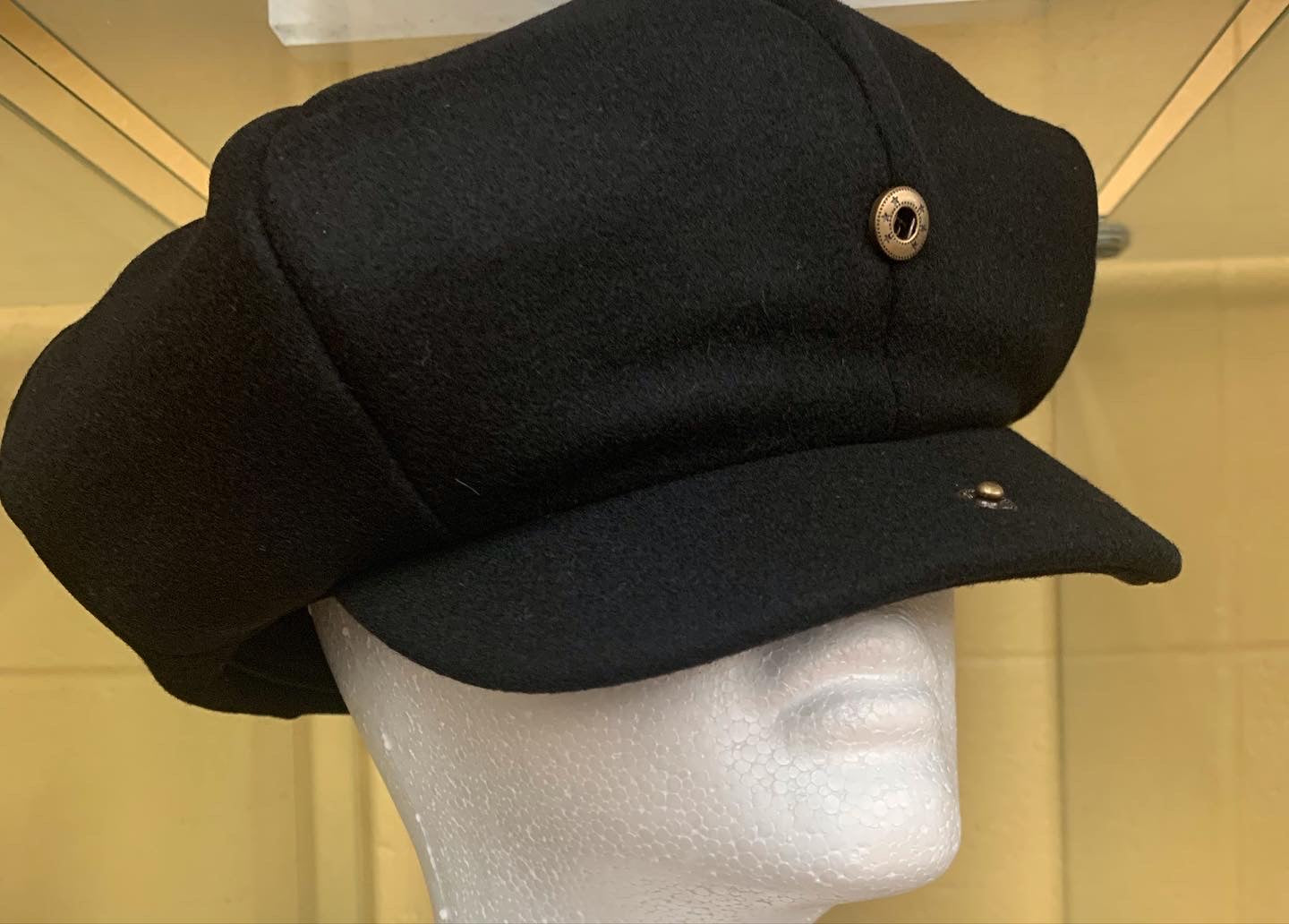 Black Newsboy Cap