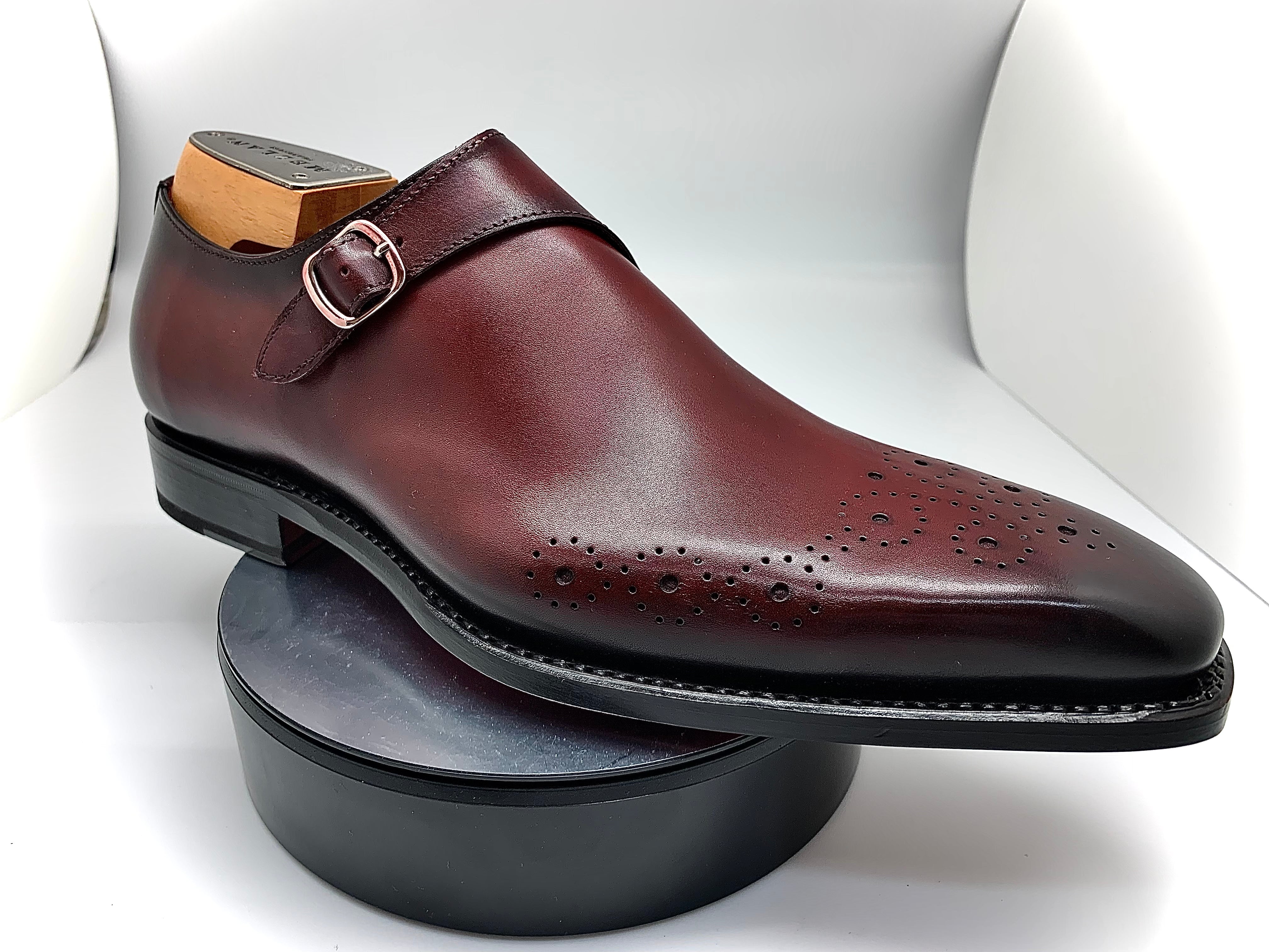 Stitch by Stitch Burgundy Monkstrap