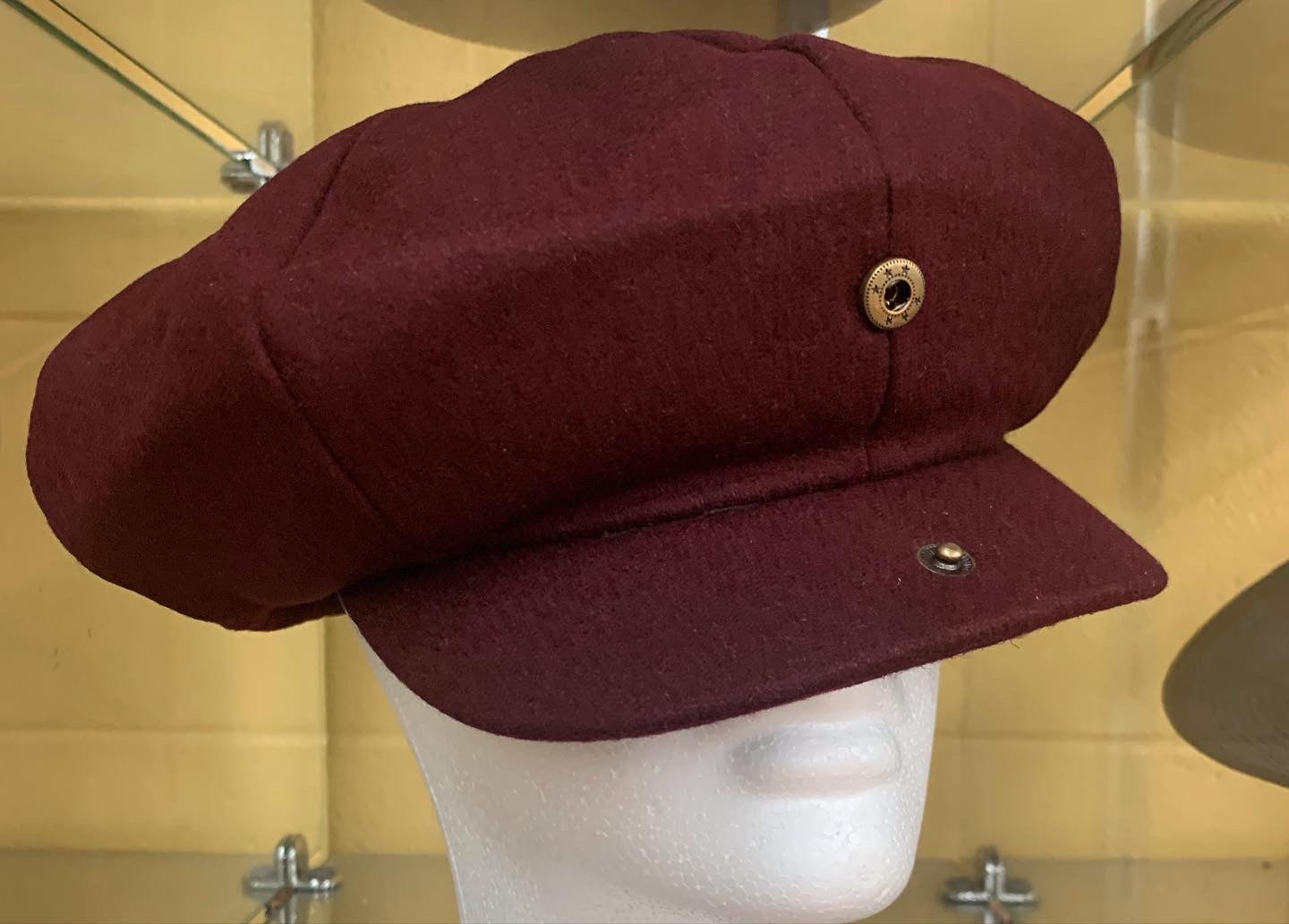 Burgundy Newsboy Caps